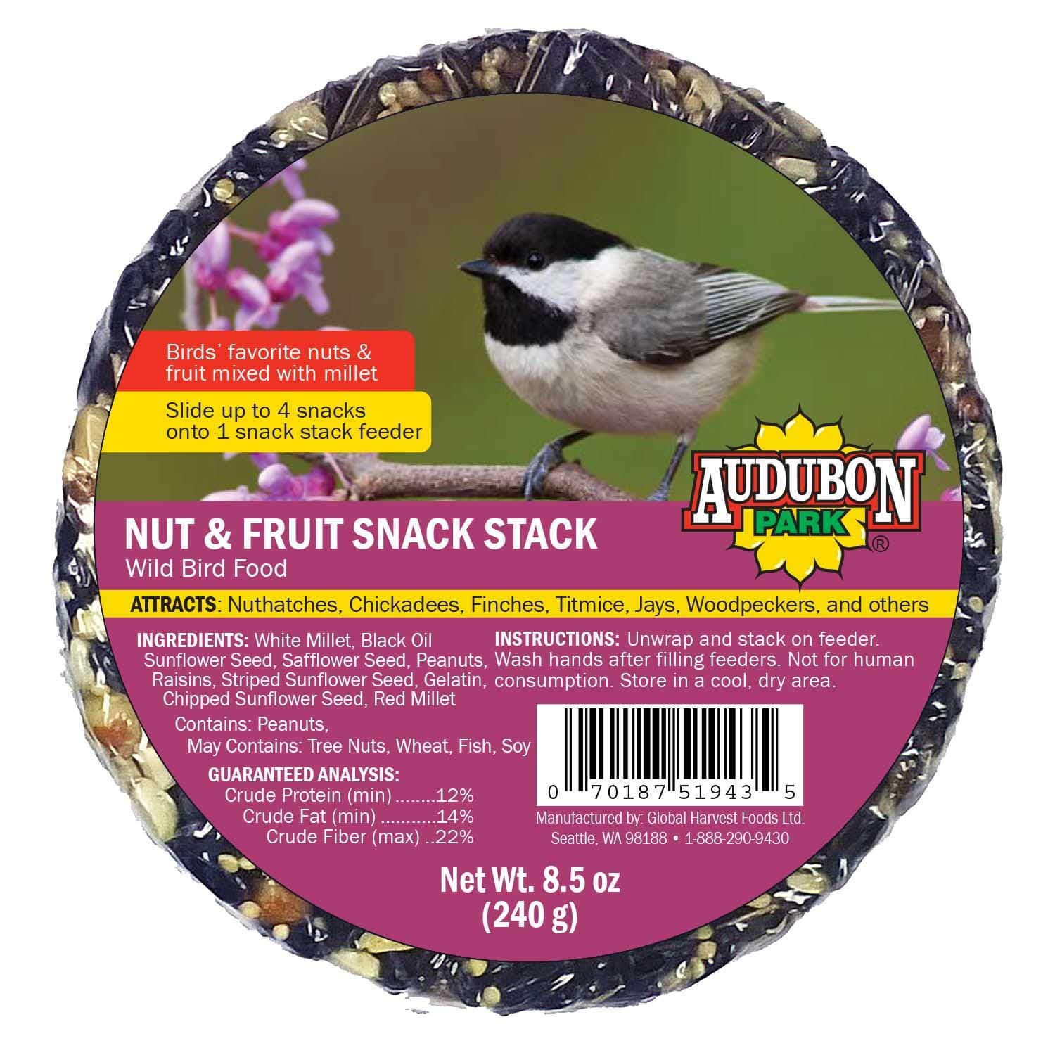 13142 Nut & Fruit Snack Stack Bird/Wildlife Food, 1-Pack