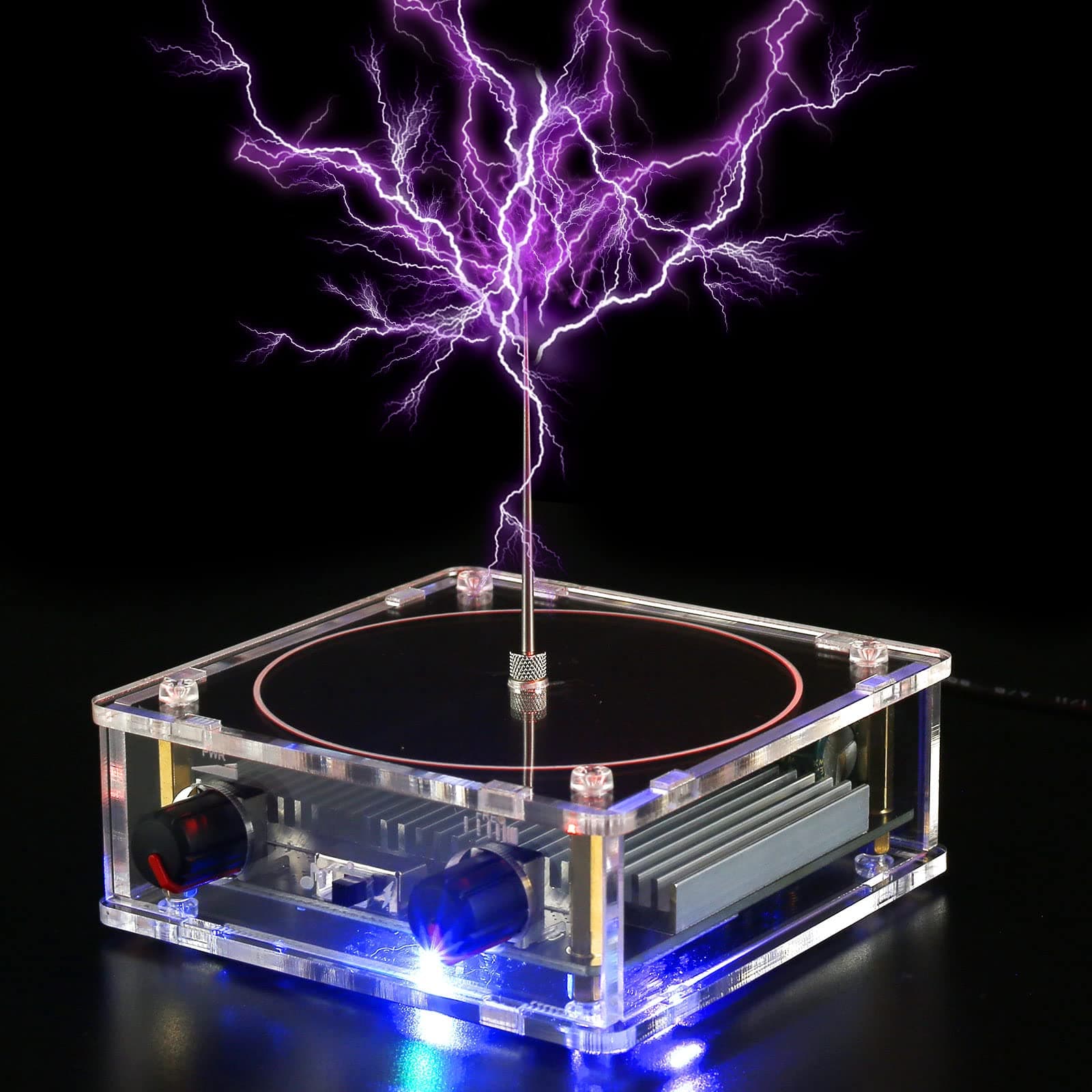 Musical Tesla Coil, Bluetooth Music Tesla Coil, Touchable Artificial Spark Gap Arc Generator, Wireless Transmission Experiment Model, Science Teaching Experiment Tool Desktop Toy (Standard)