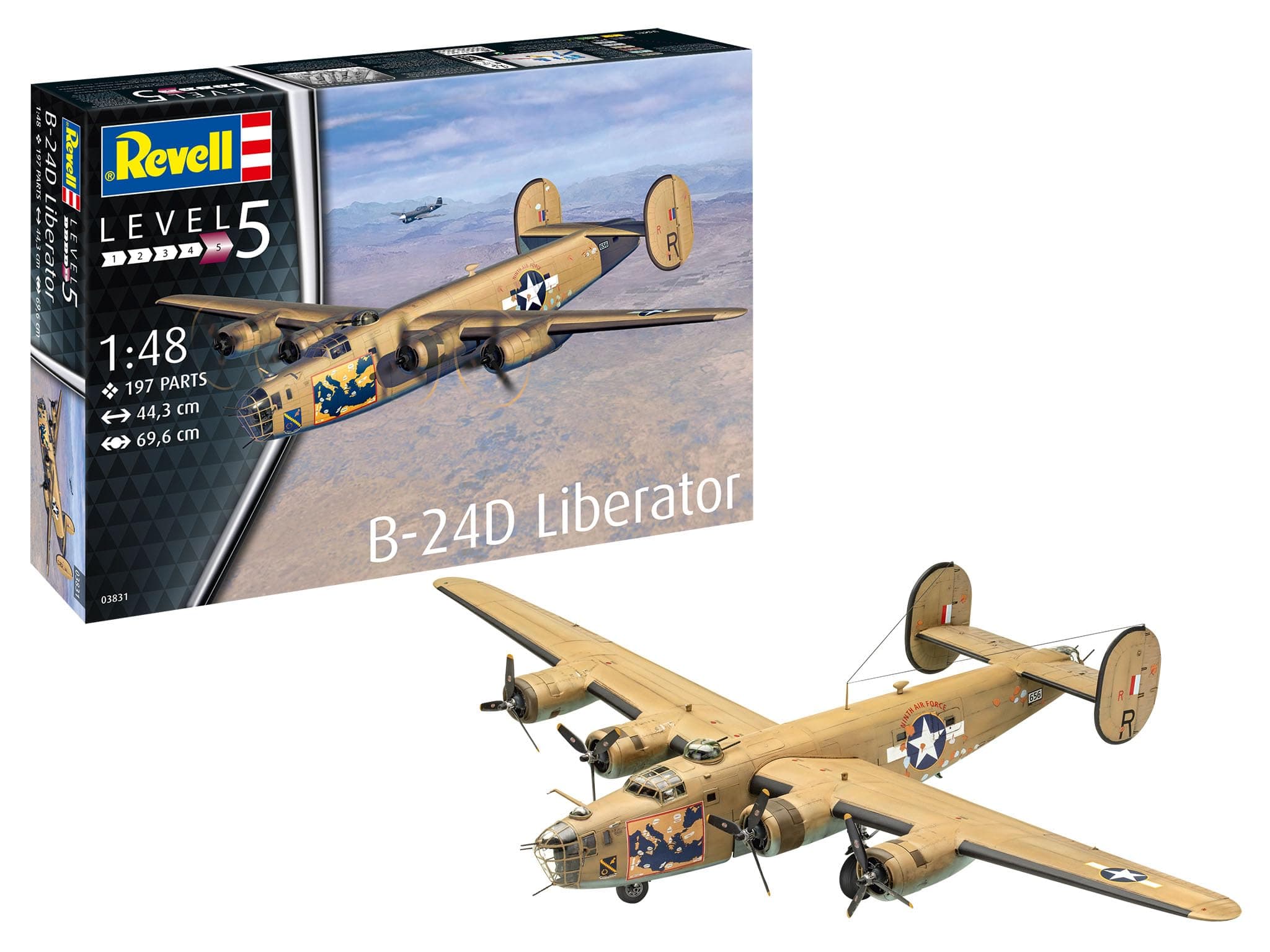03831 B-24D Liberator 1:48 Scale Unbuilt/Unpainted Plastic Model Kit