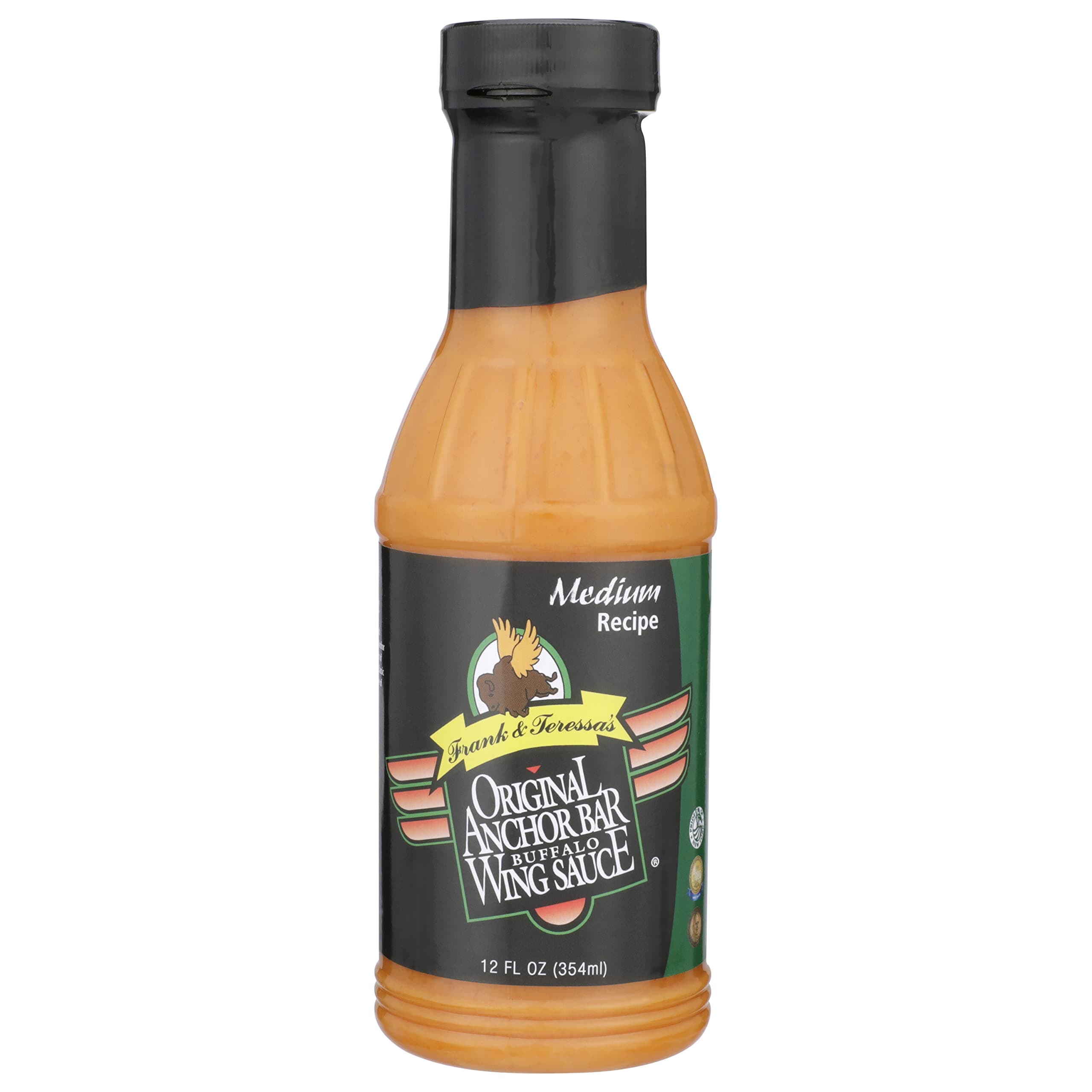 Anchor Bar Original Buffalo Wing Sauce, Medium Recipe – Authentic Buffalo Flavor, Award-Winning Original Wing Sauce, 12 oz