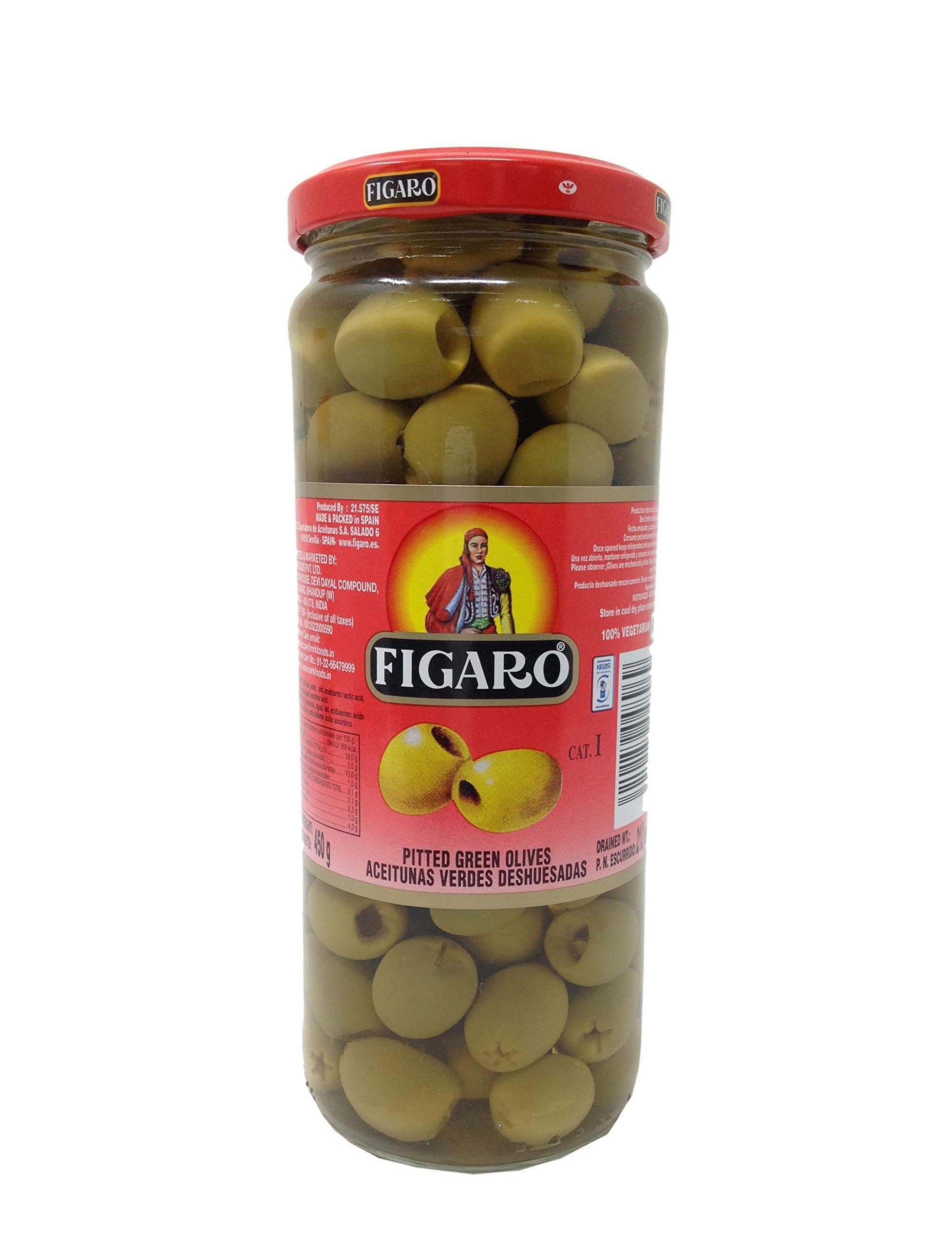 Pitted Green Olives 212g