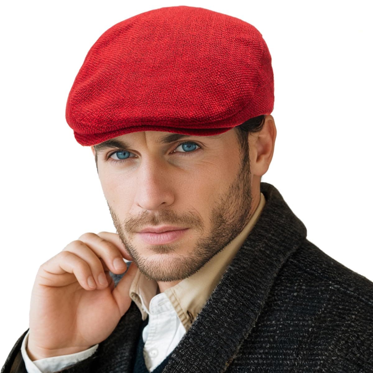 Classic Solid Flat Cap Newsboy Hats for Men Cabbie Driving Scally Adjustable