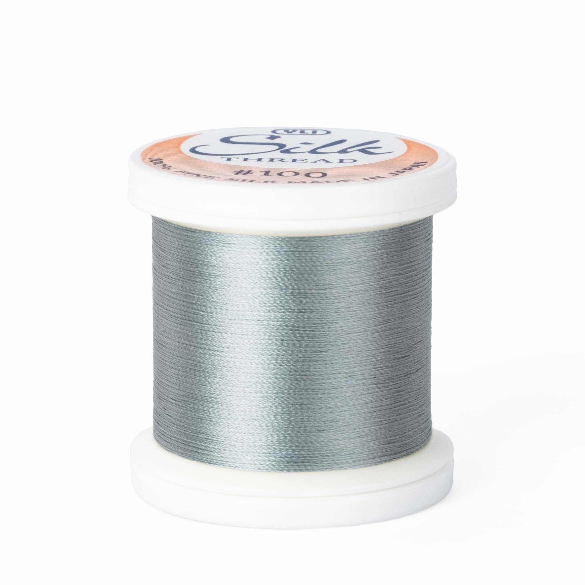 Silk Thread – 100 wt Fine Japanese Silk for Appliqué, EPP, and Quilting - Light Blue Gray