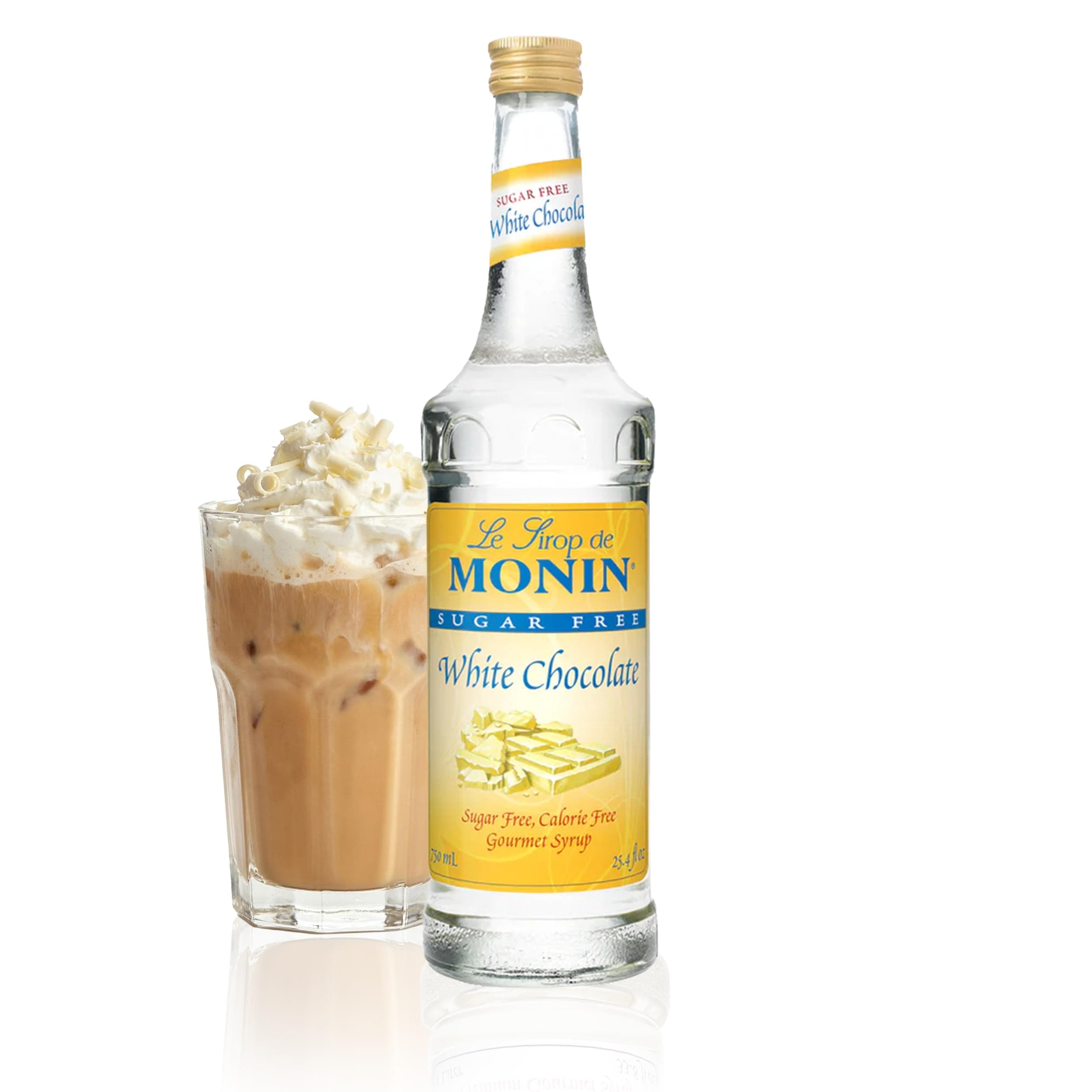 Monin Sugar Free White Chocolate Syrup, 750 ml