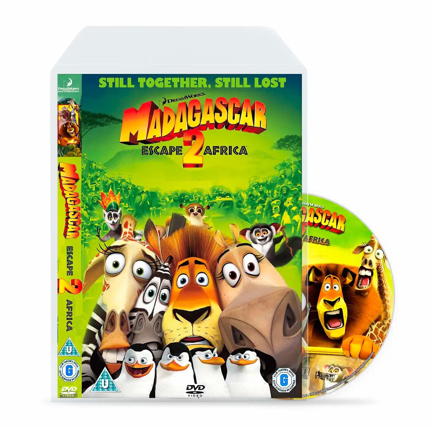 10281 DVD Protective Sleeve with Closing Flap and Space for Cover – 100/Pack