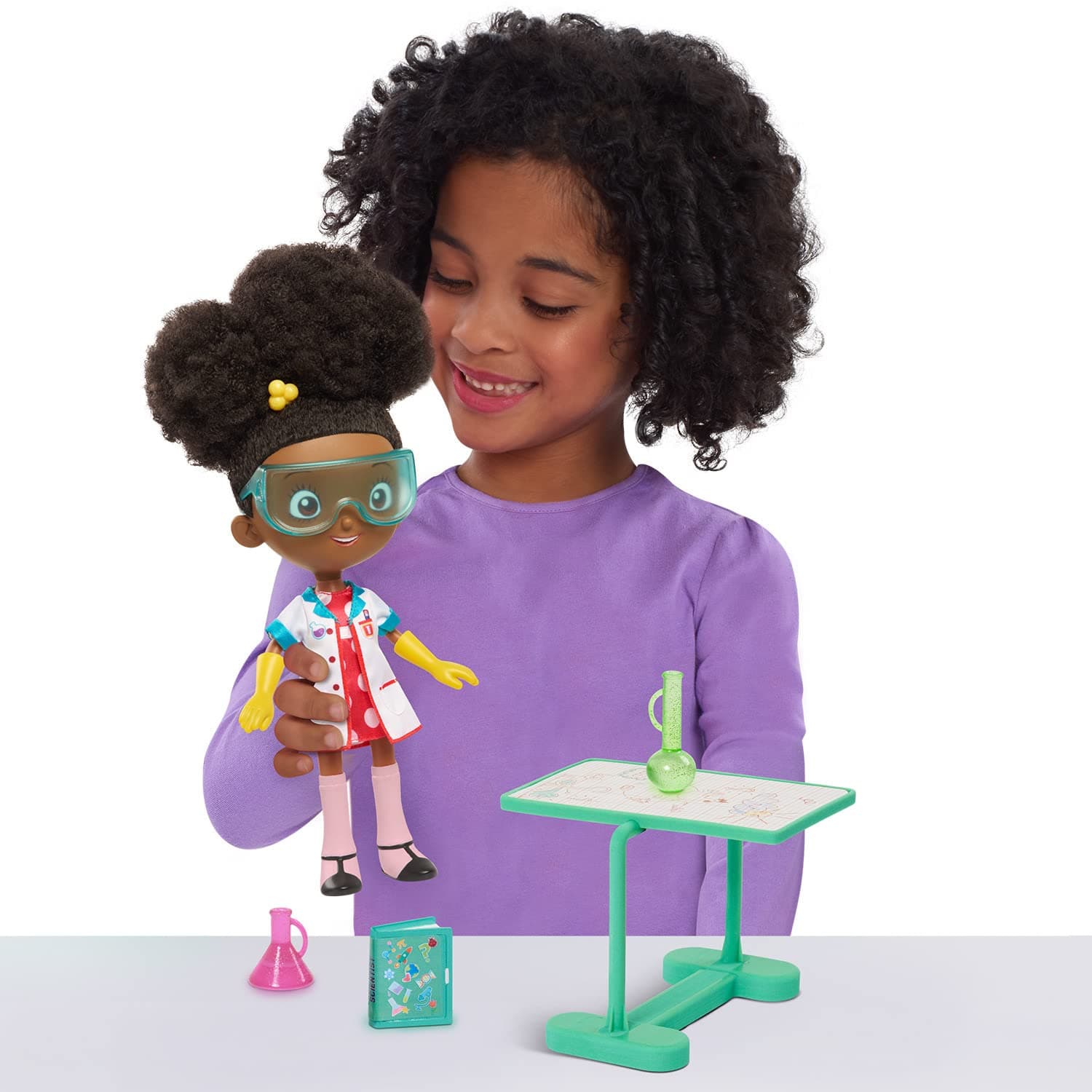 Just Play Ada Twist, Scientist Ada Twist Lab Doll, 12.5 Inch Interactive Doll with Research Lab Accessories, Talks and Sings The The Brainstorm Song