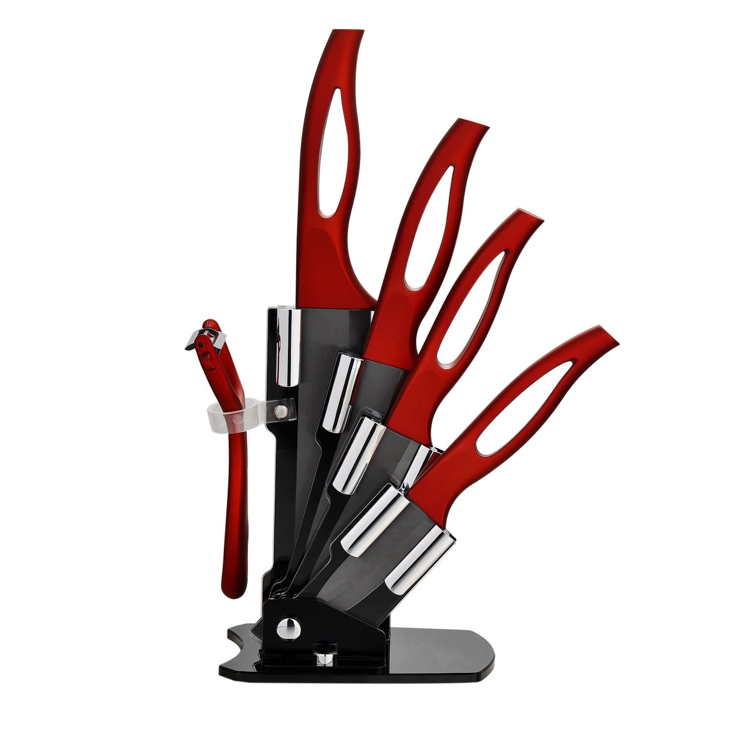 AUYE Stain Resistant and Rust Proof Kitchen Cutlery Chef Knives Ceramic Knives kitchen knives Set with Block