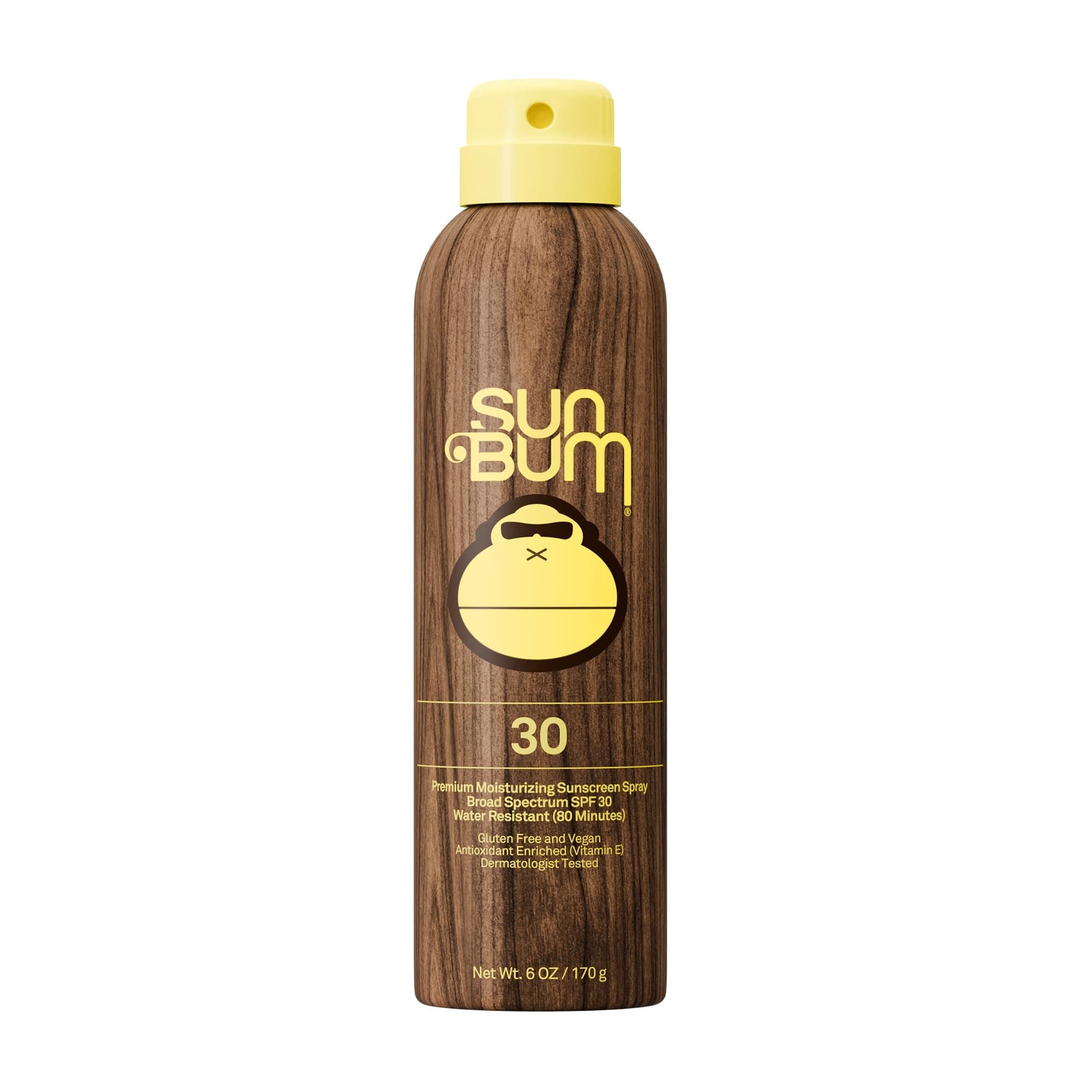 Sun Bum Original SPF 30 Sunscreen Body Spray - Broad Spectrum Moisturizing Sunscreen with Vitamin E - Hawaii 104 Act Compliant (Made without Octinoxate & Oxybenzone) - 6 oz