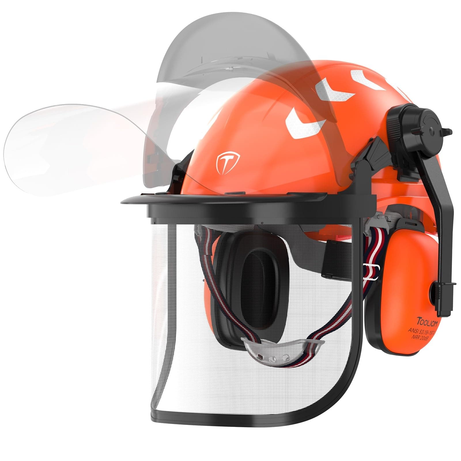 Chainsaw Helmet with Face Shield and Ear Muffs, Forestry Safety Helmet, ANSI Z89.1 Certified Arborist Helmet, Chainsaw Safety Equipment (with Anti-Fog Goggles)