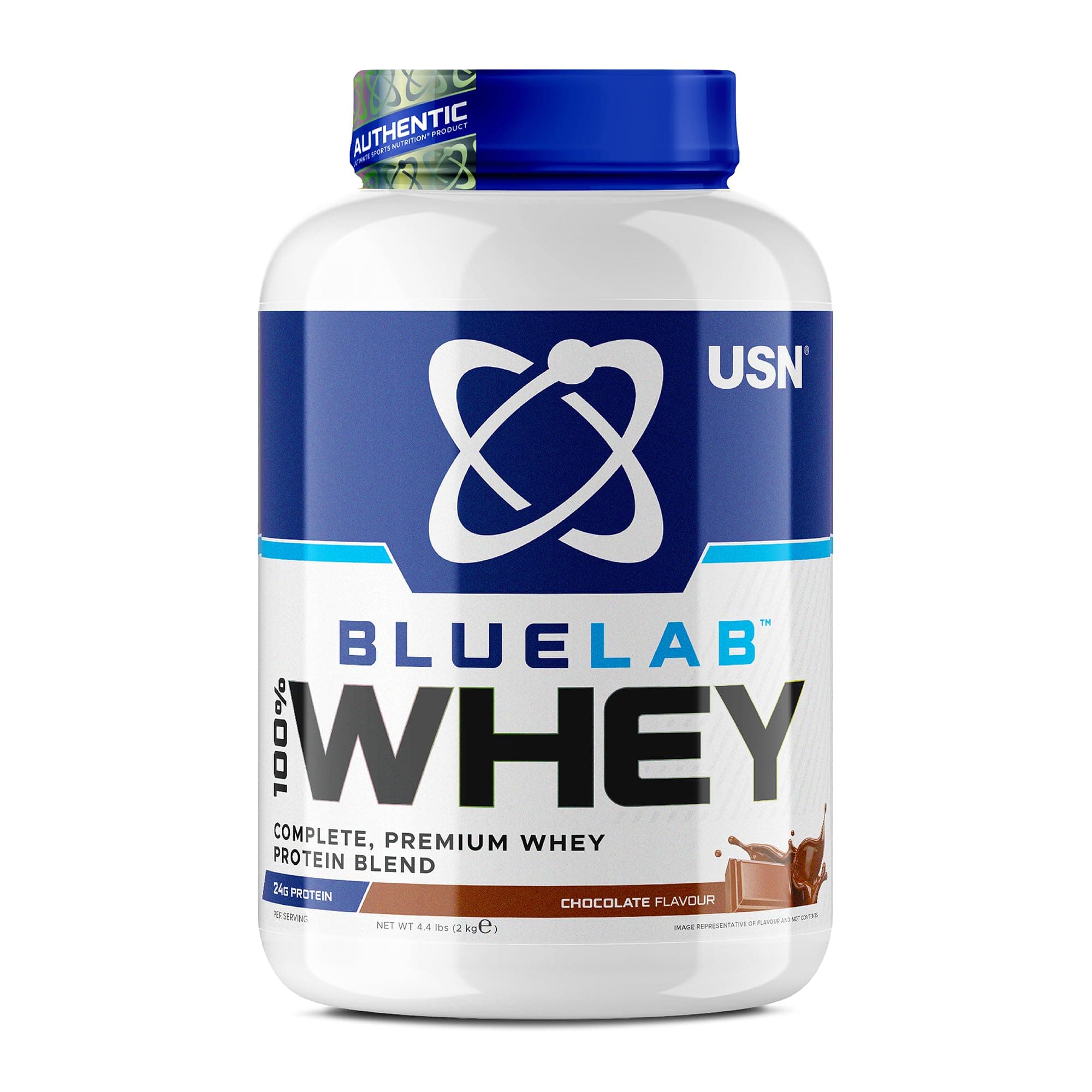 Blue Lab Whey Protein Powder: Chocolate - Whey Protein 2kg - Post-Workout - Whey Isolate - Muscle Building Powder Supplement With Added BCAAs