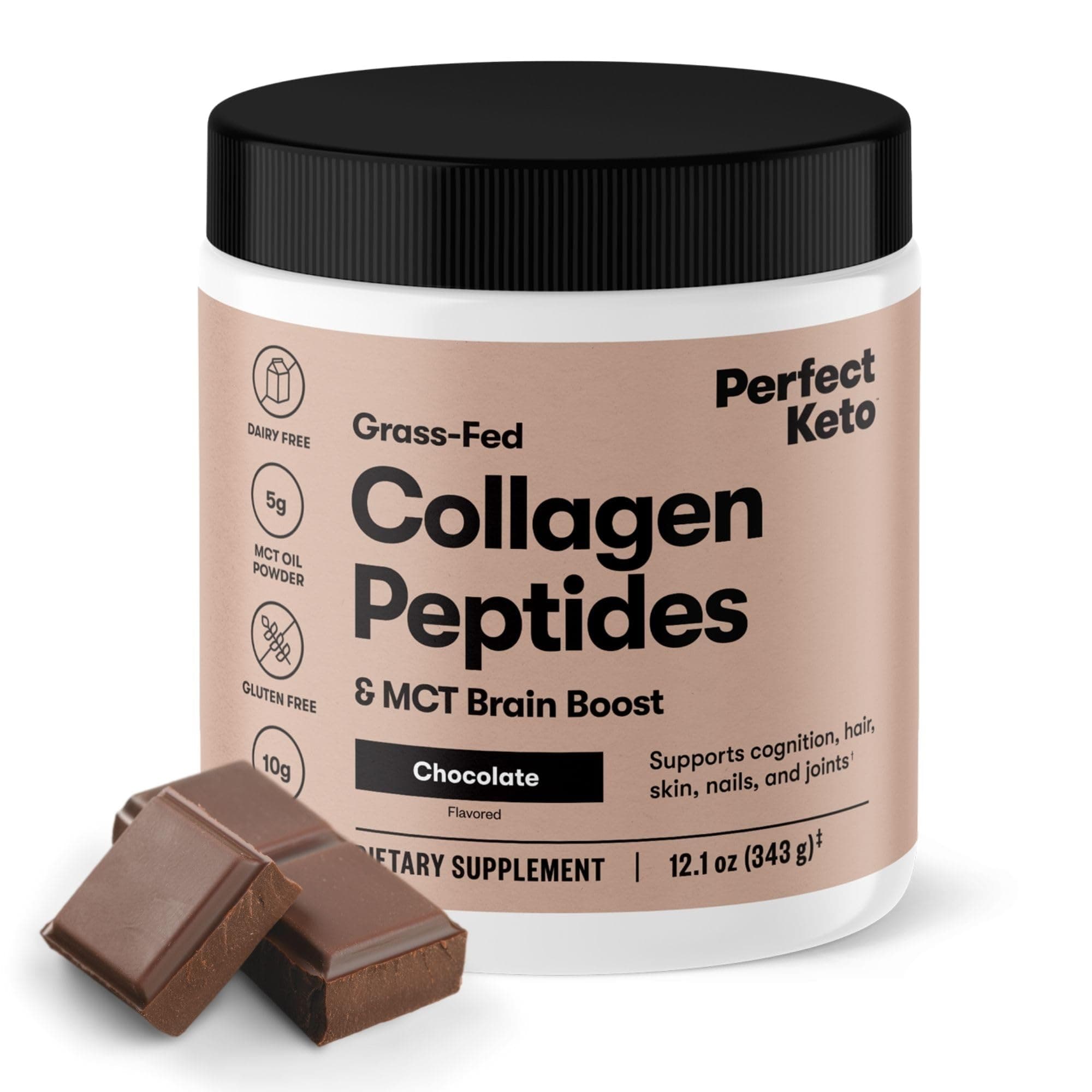 Chocolate Protein Supplement with Mct Oil Powder