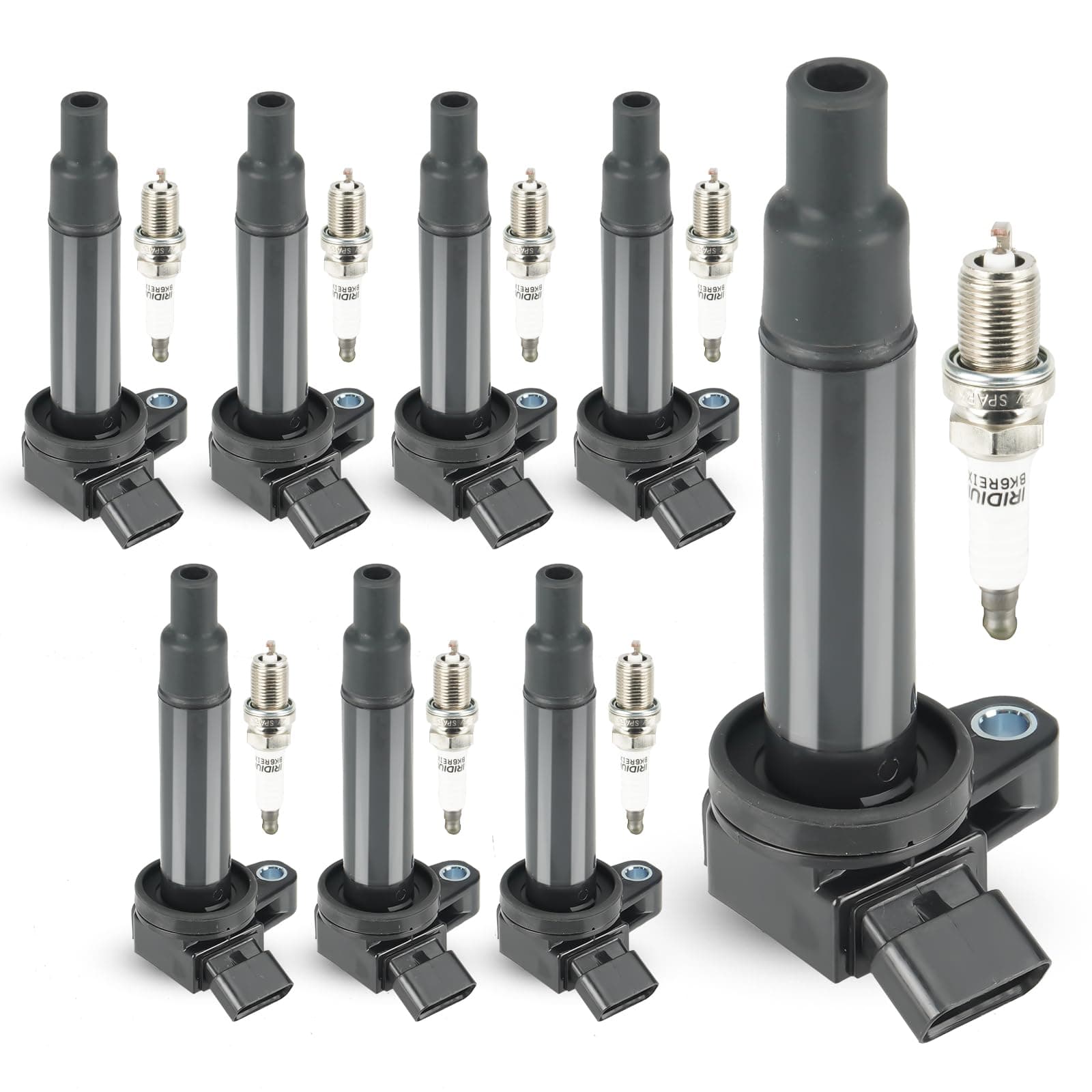 Set of 8 Ignition Coil and 8 Iridium Spark Plug Compatible with Toyota Lexus 4Runner Tundra Land Cruiser Sequoia GS430 GX470 LS430 LX470 SC430 Replacement for UF493 UF-230