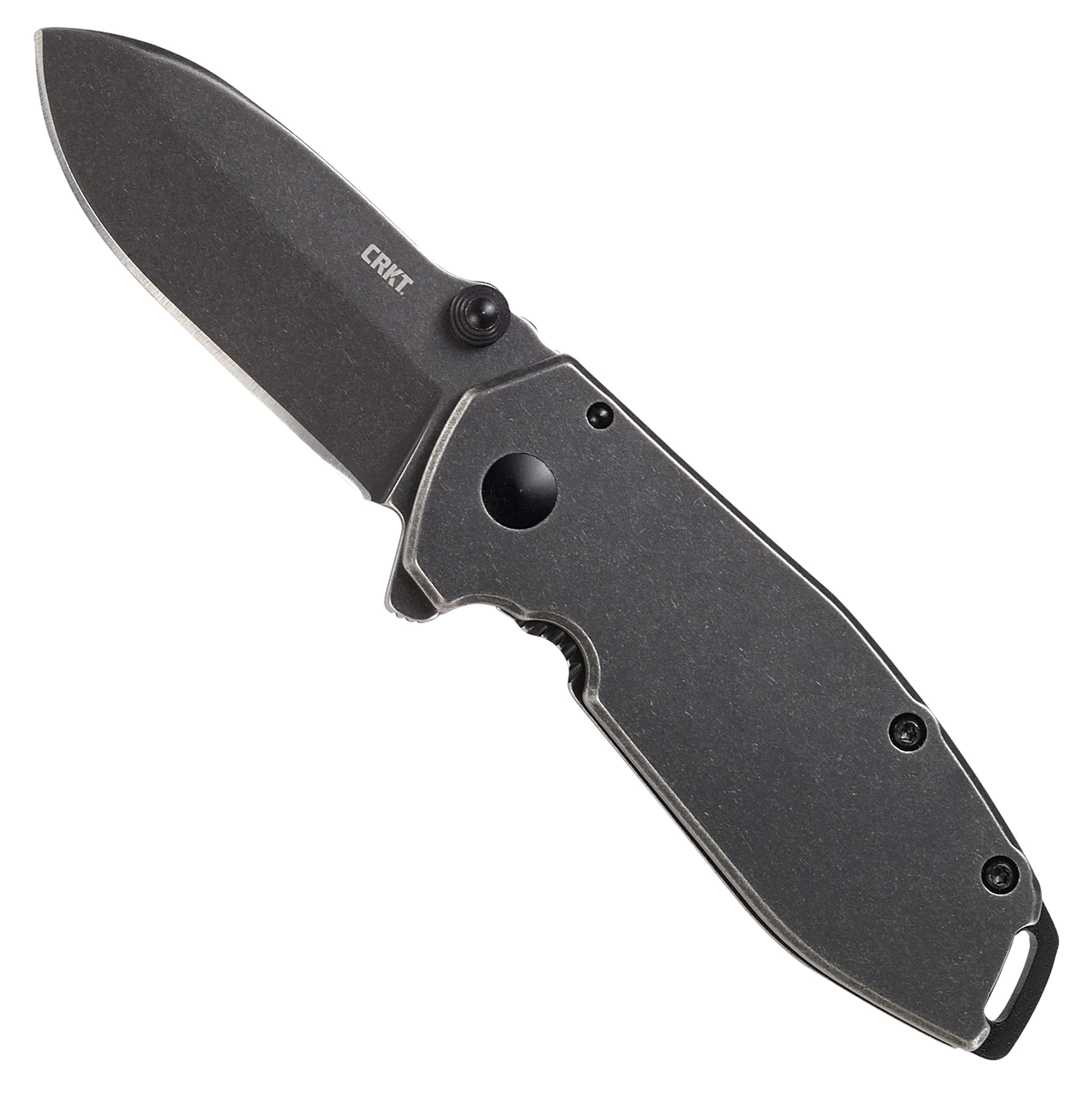 CRKT Squid Folding Pocket Knife: Compact EDC Straight Edge Utility Knife with Stainless Steel Blade and Framelock Handle