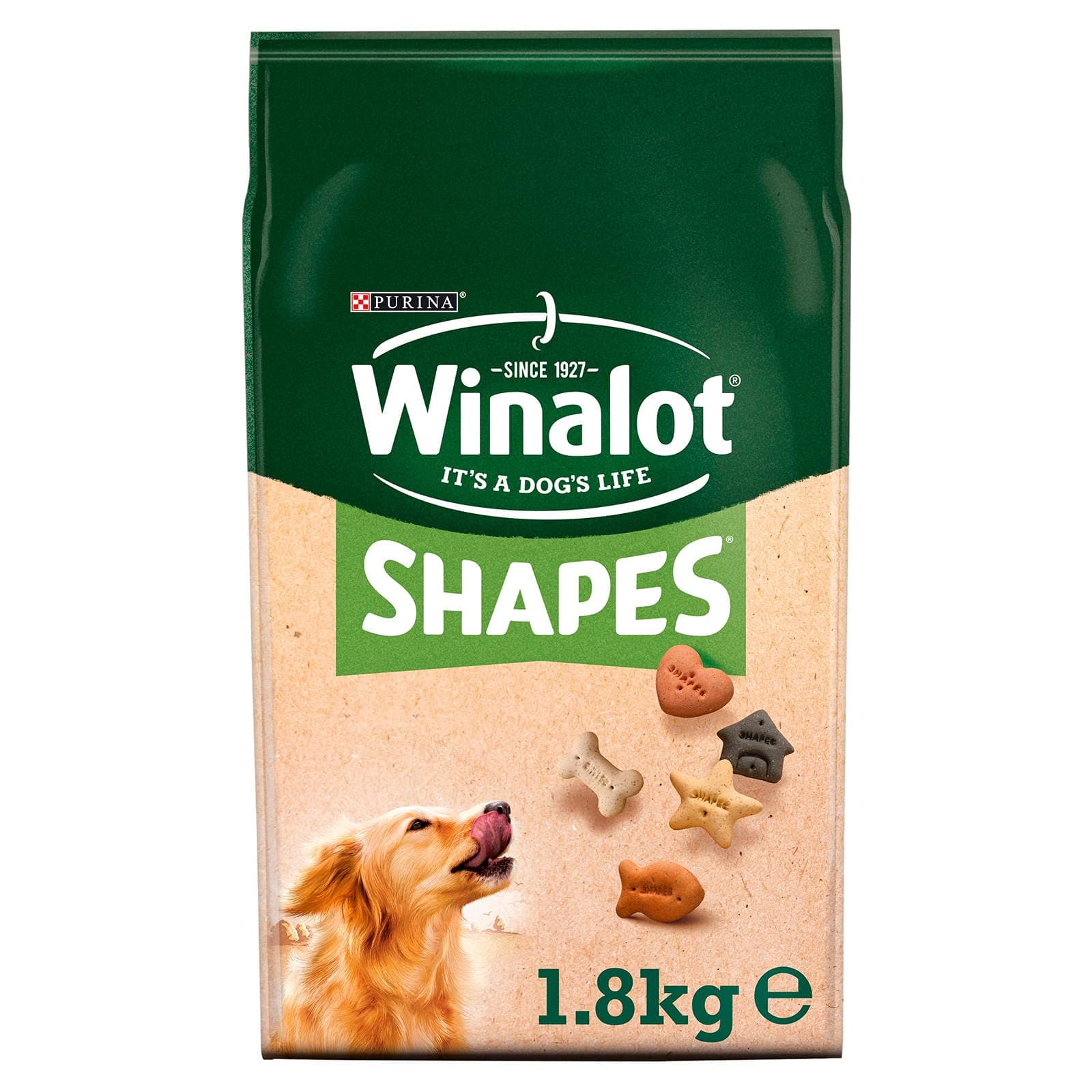 Winalot 2 x Shapes Dog Biscuits, 1.8kg