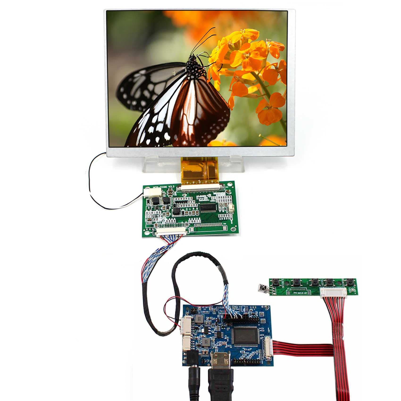 VSDISPLAY 7" 7 inch 800×600 4:3 CLAA070MA0ACW LCD Screen TFT Monitor and LCD Controller Board 60 pin
