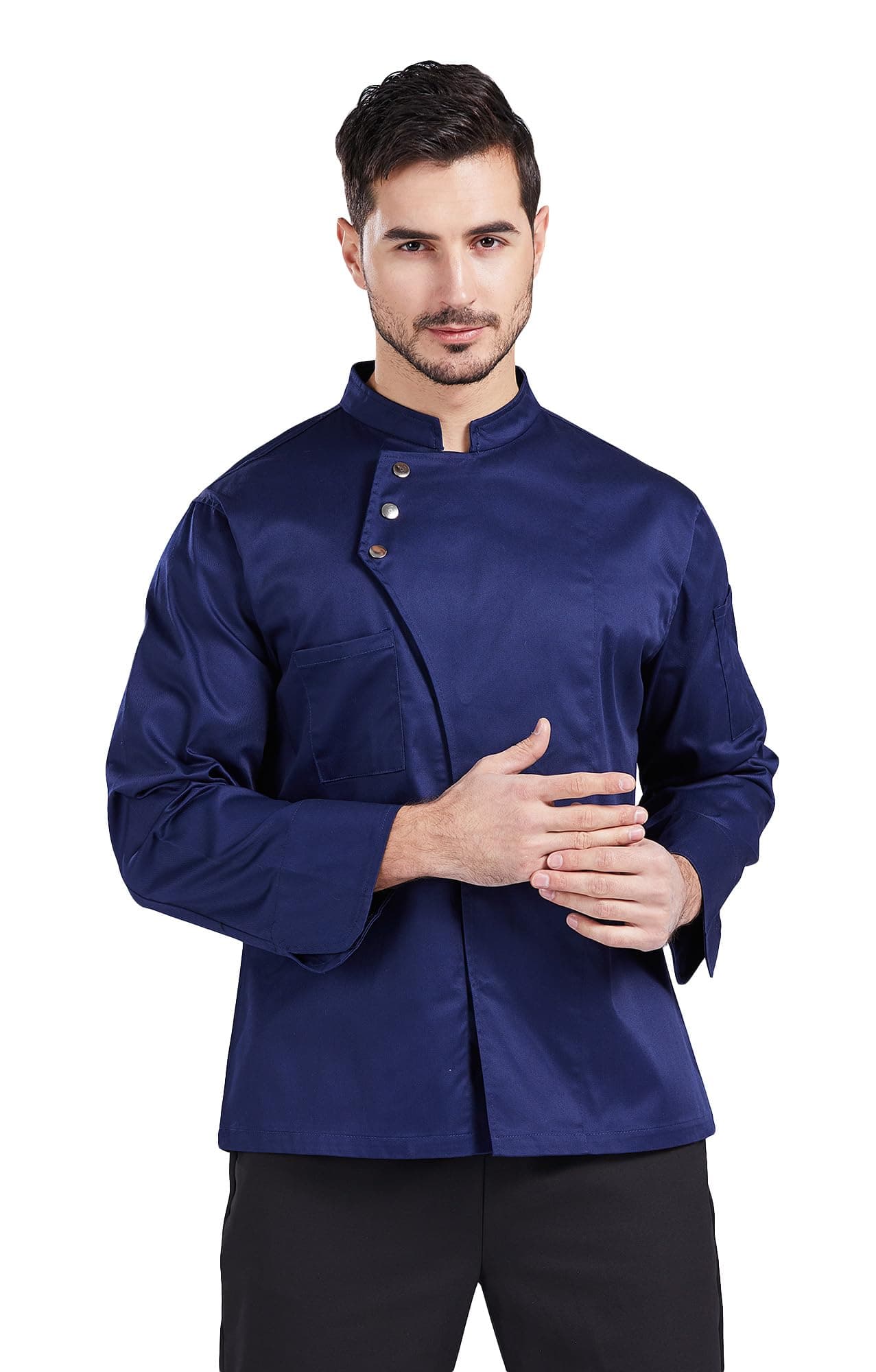 Unisex Chef Coat Men's Long Sleeve Chef Jacket Restaurant Kitchen Cooking Chef Uniform CFM0057