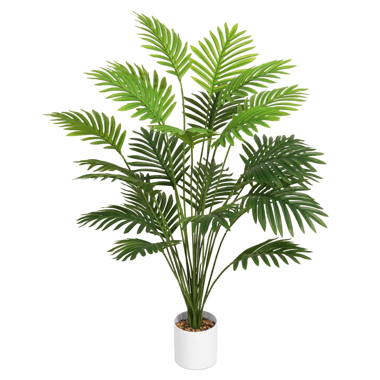 28" Artificial Plant Large Areca Palm Tree Fake Palm Tree in Pot Tall Faux Plant for Outdoor Indoor Home Garden Office Decoration