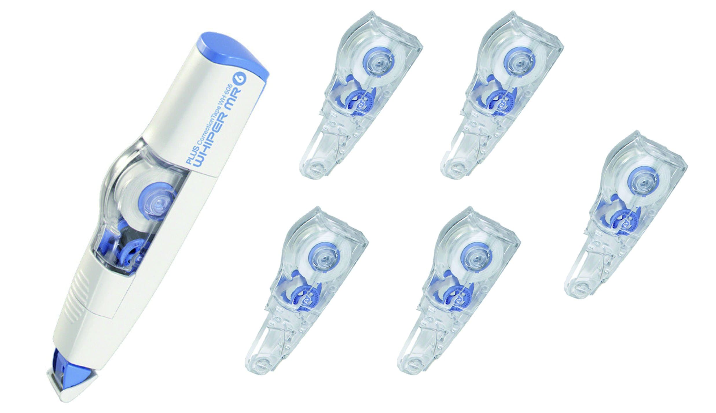 PlusWhiper MR - Whiper Mini Roller Correction Tape 6mm x 6m(WH-606) & refills 5 pcs