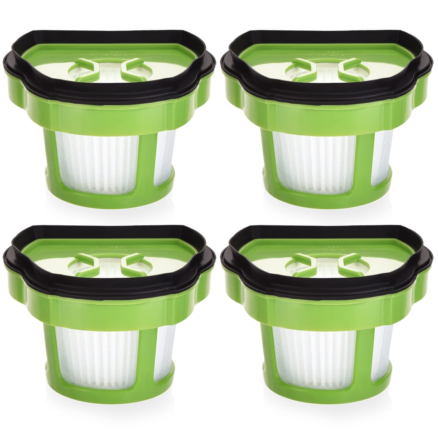 4 Pack Replacement Vacuum Filter for Bissell 1782 17823 Pet Hair Eraser Hand Vac. Compare to Part # 1608653 & 1608654