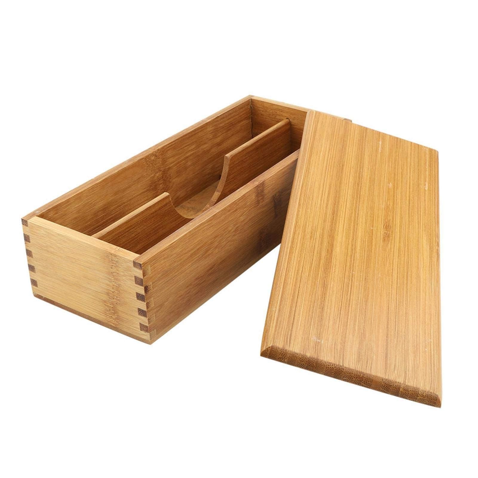 Chopsticks Storage Box with Lid - Bamboo Silverware Storage Utensil Drawer Organizer - Japanese Chopsticks Boxes with Lid - Cutlery Box Utensil Holder Container for Home Kitchen
