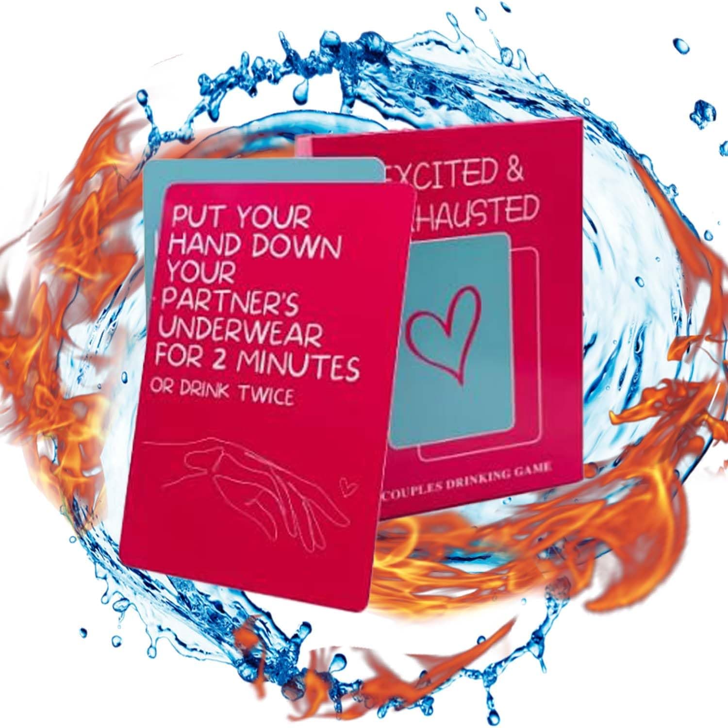 Couples Drinking Game for Adults - Excited & Exhausted