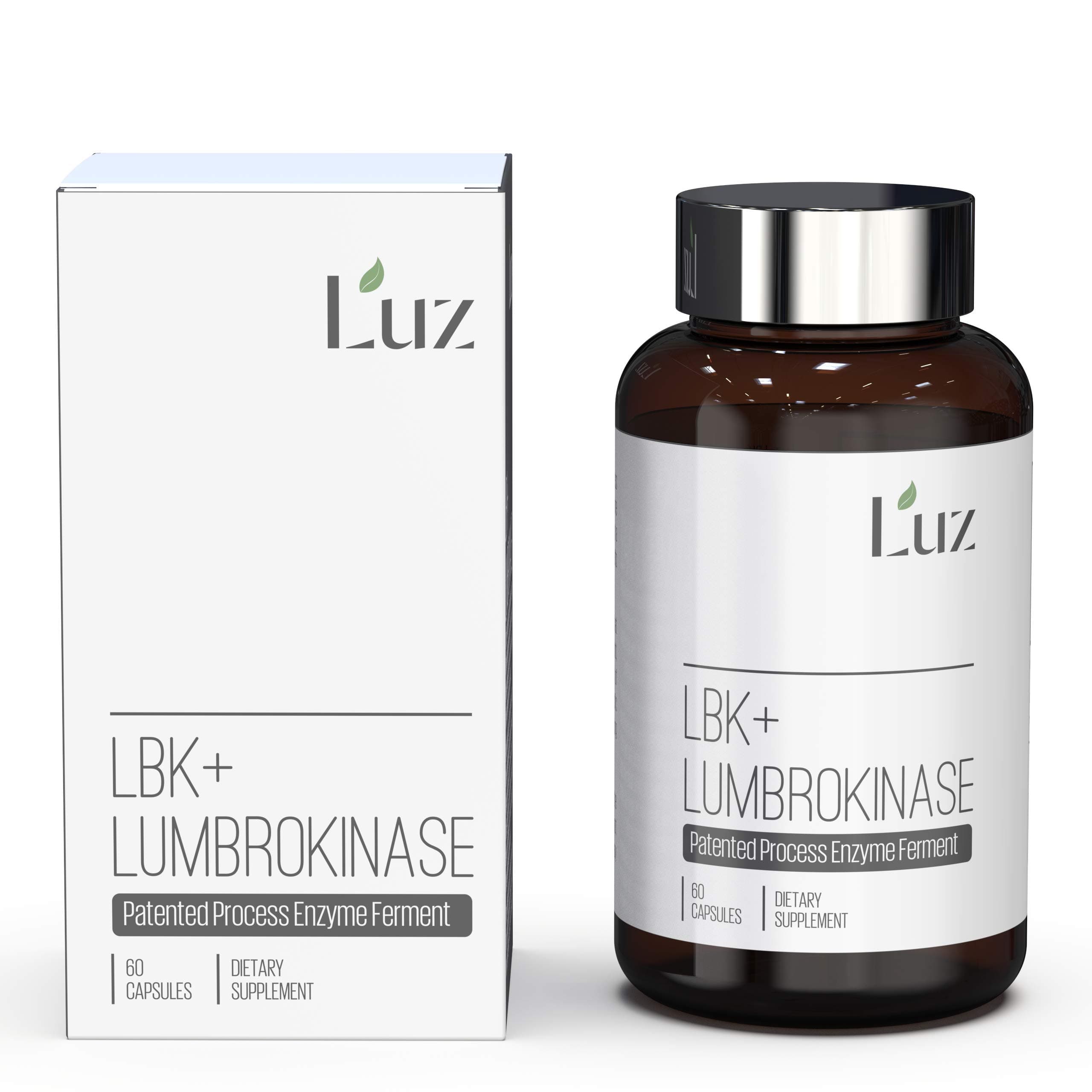 Luz LBK+ Lumbrokinase - Patented Process - 60 Capsules
