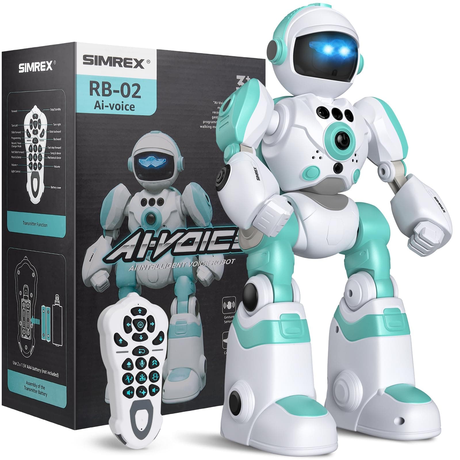 Kids Robot Toys, Remote Control Robot, Programmable with Recorded Voice Music Dance Gesture Control, Gift for Toddler Boys and Girls