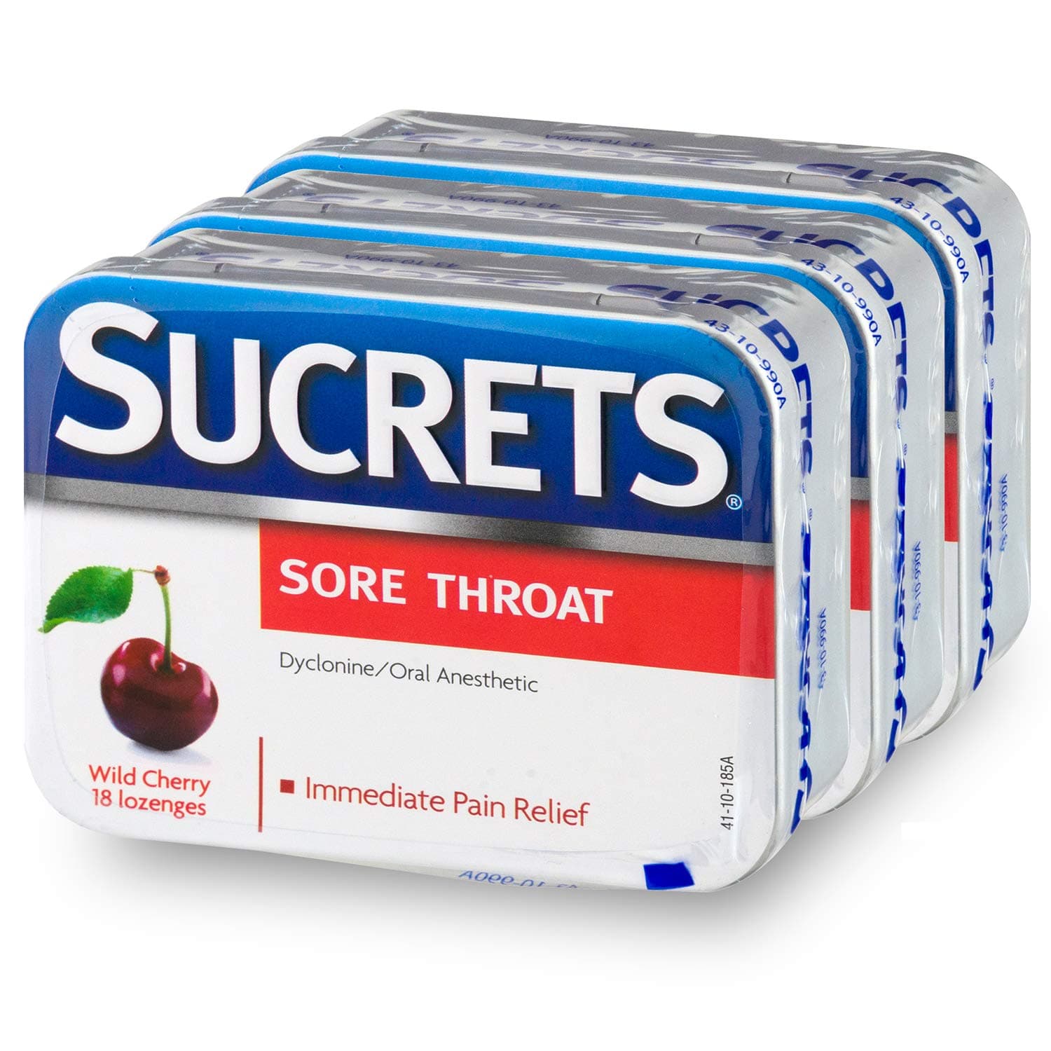 Sore Throat Lozenges, Wild Cherry Flavor, 3 Pack, 18 Count Each