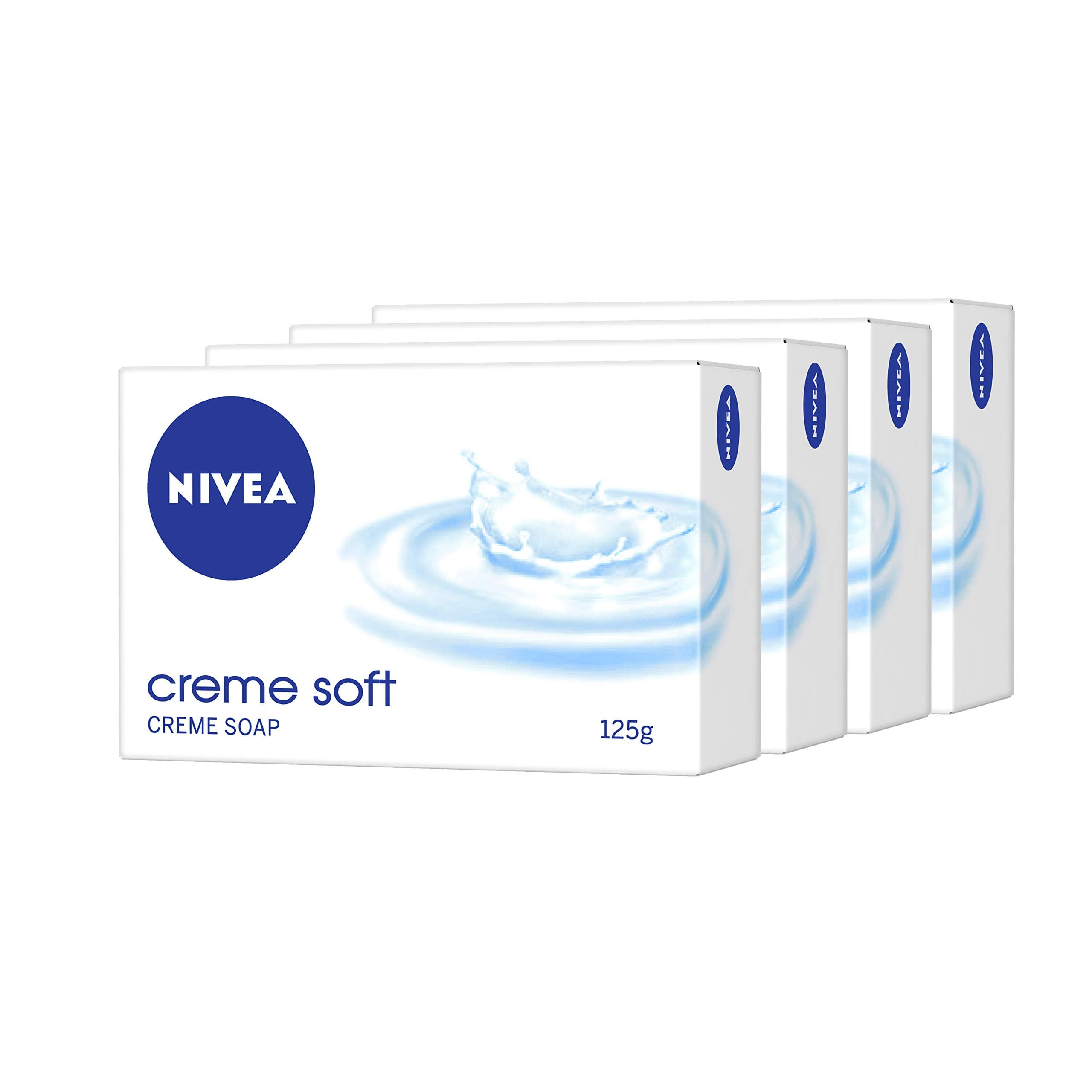 NIVEA Soap, Creme Soft, 125g (Pack of 4)