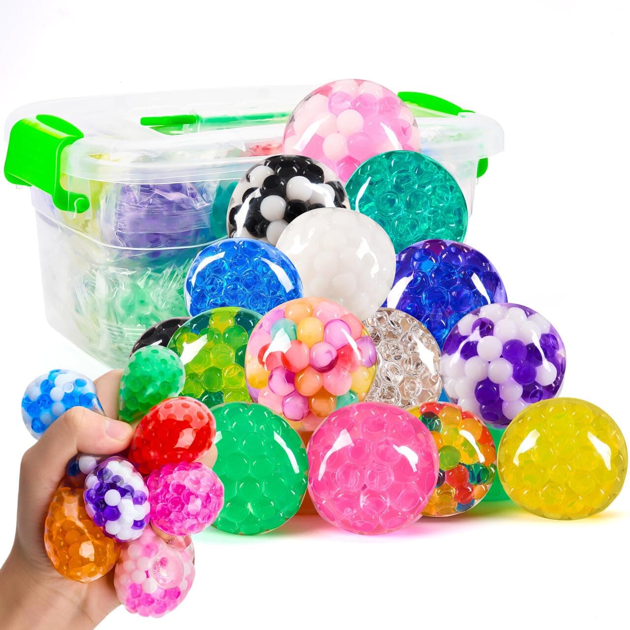 JOYIN Mini Stress Balls, Random 9 Pack Squishy Fidget Balls for Adults, Squishy Stress Relief Ball, Relieve Work Anxiety, Exercise Hand Flexibility, Party Favors