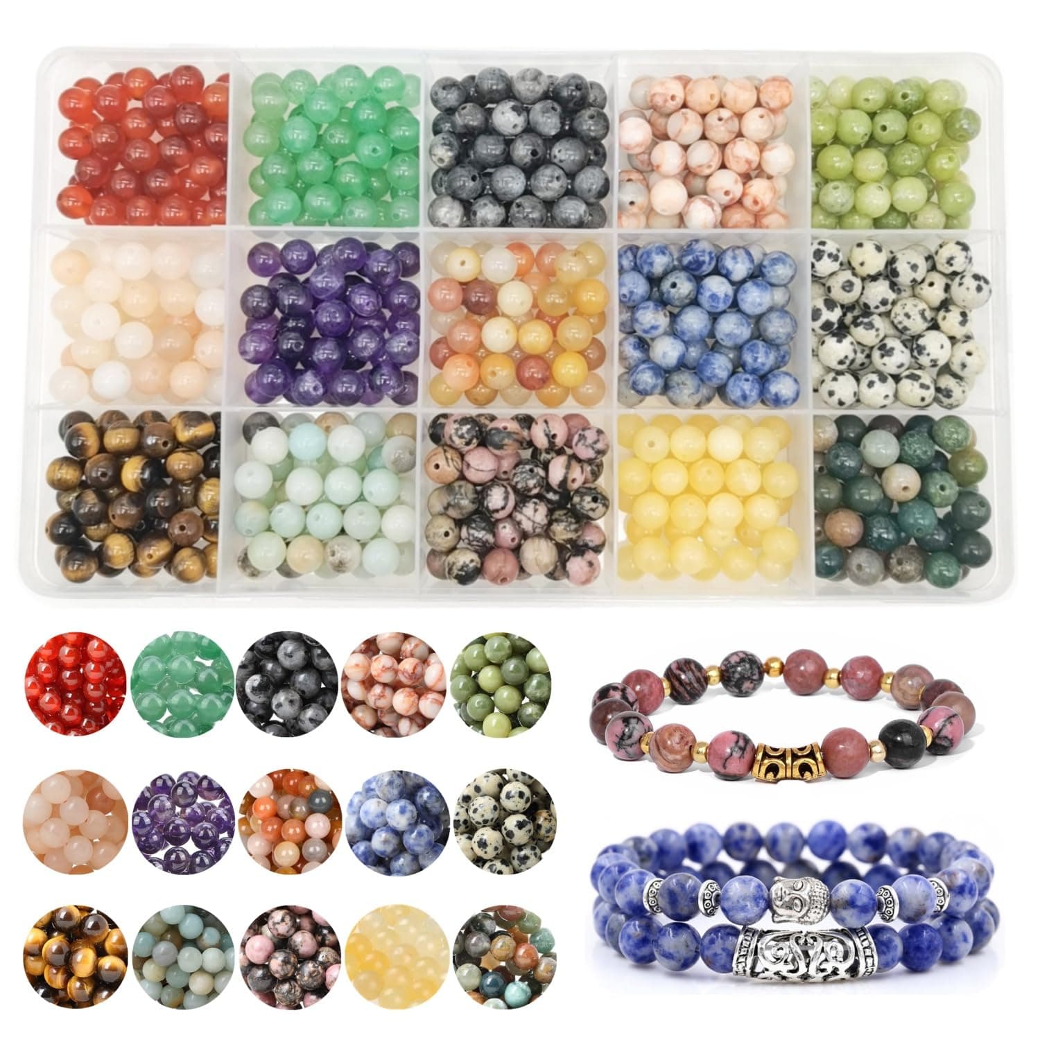 6mm 600pcs Natural Beads Set