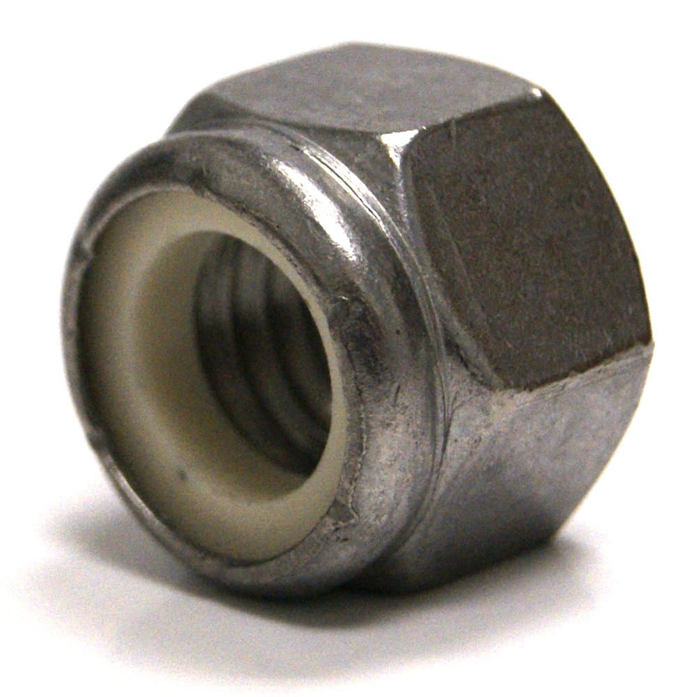 #10-24 Nylon Insert Lock Nut 18-8 Stainless Steel - 50-Pack