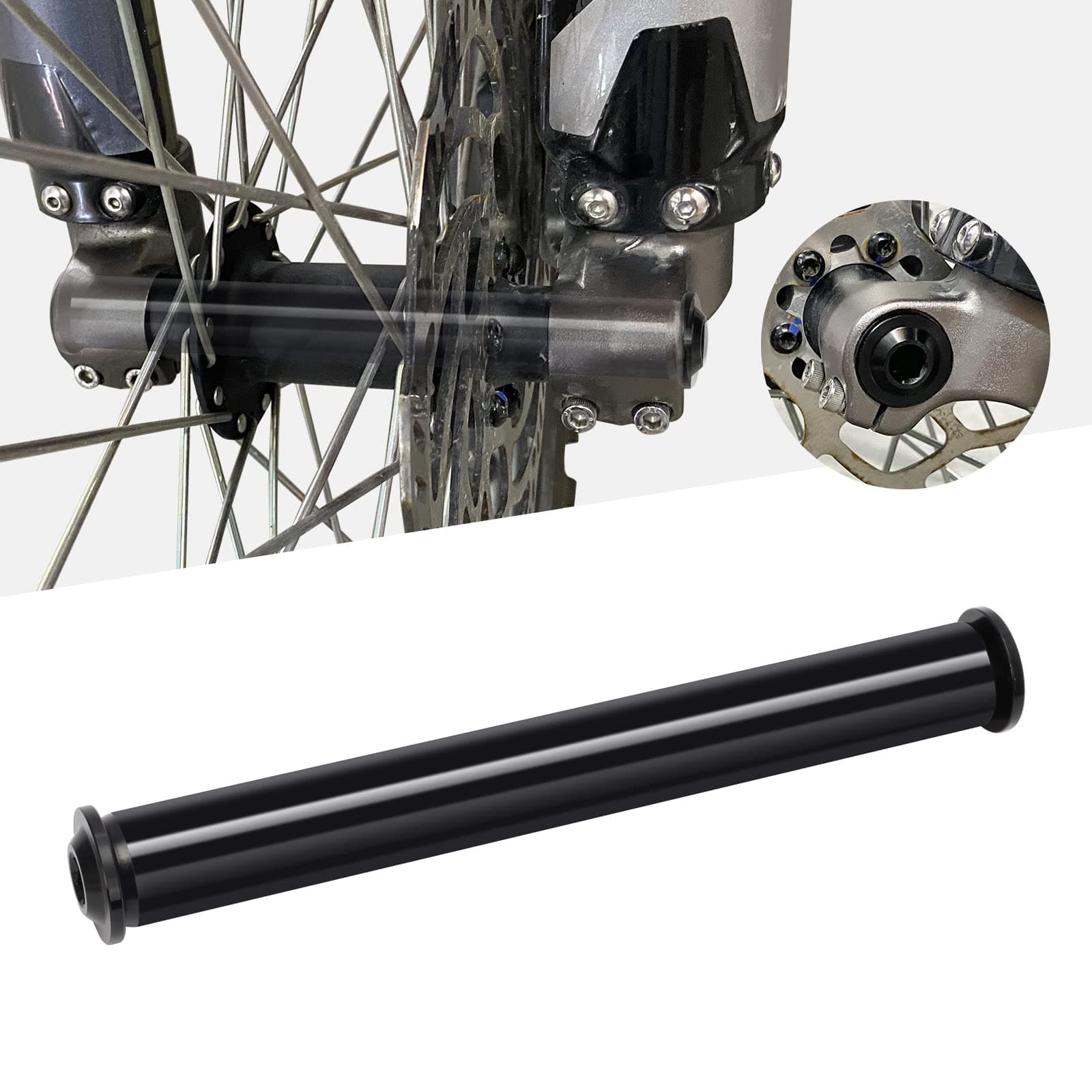 AUTOVIC Front Wheel Axle, Billet Aluminum Front Fork Axle and Bolt Nut Cap For Sur Ron Light Bee X Segway X x260 x160 DNM Front Fork Only