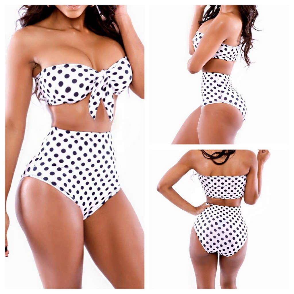 Sonfry Women's High Waisted Polyester Fiber Swimsuit