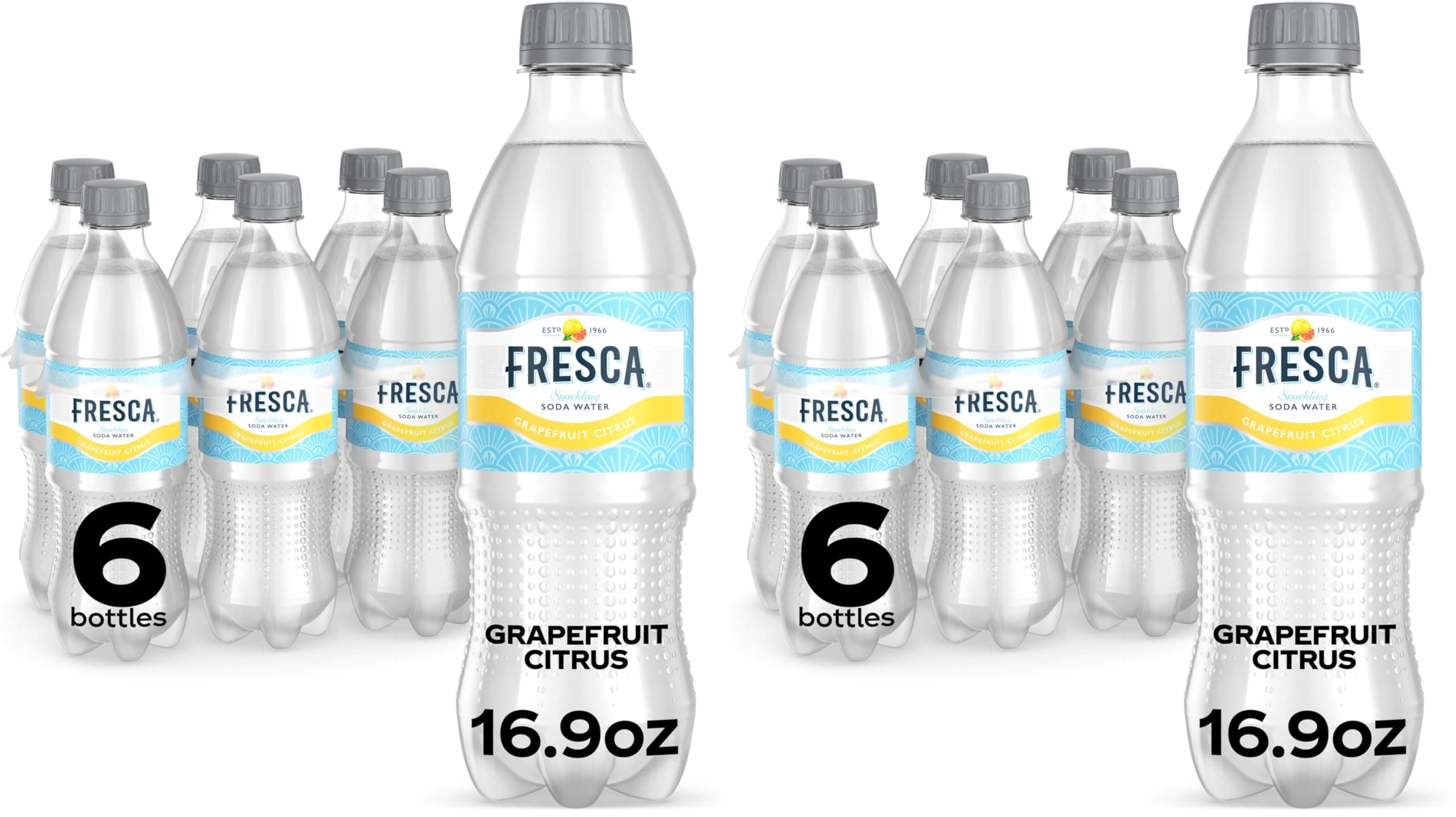 Grapefruit Citrus Sparkling Soda Water | Bottles | 16.9 fl oz | 12 Pack