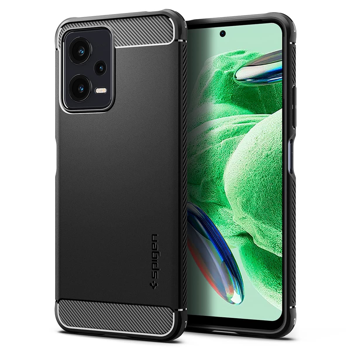 Spigen Rugged Armor Etui do Xiaomi Redmi Note 12 5GPOCO X5 5G (Czarny)