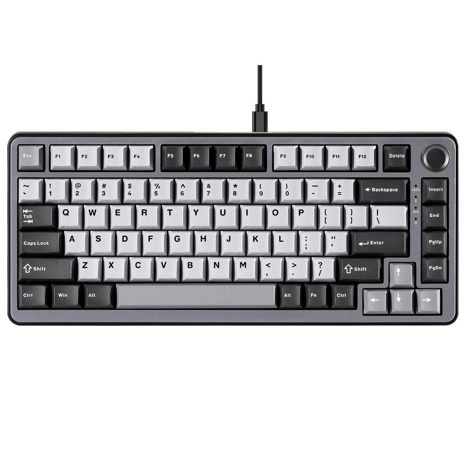 YUNZII RT75 Rapid Trigger Gaming Keyboard Hall Effect Keyboard Magnetic Switch Adjustable Actuation Esports 75% Layout TKL Mechanical RGB PBT Keycaps (Black, Gateron Silky Pro)