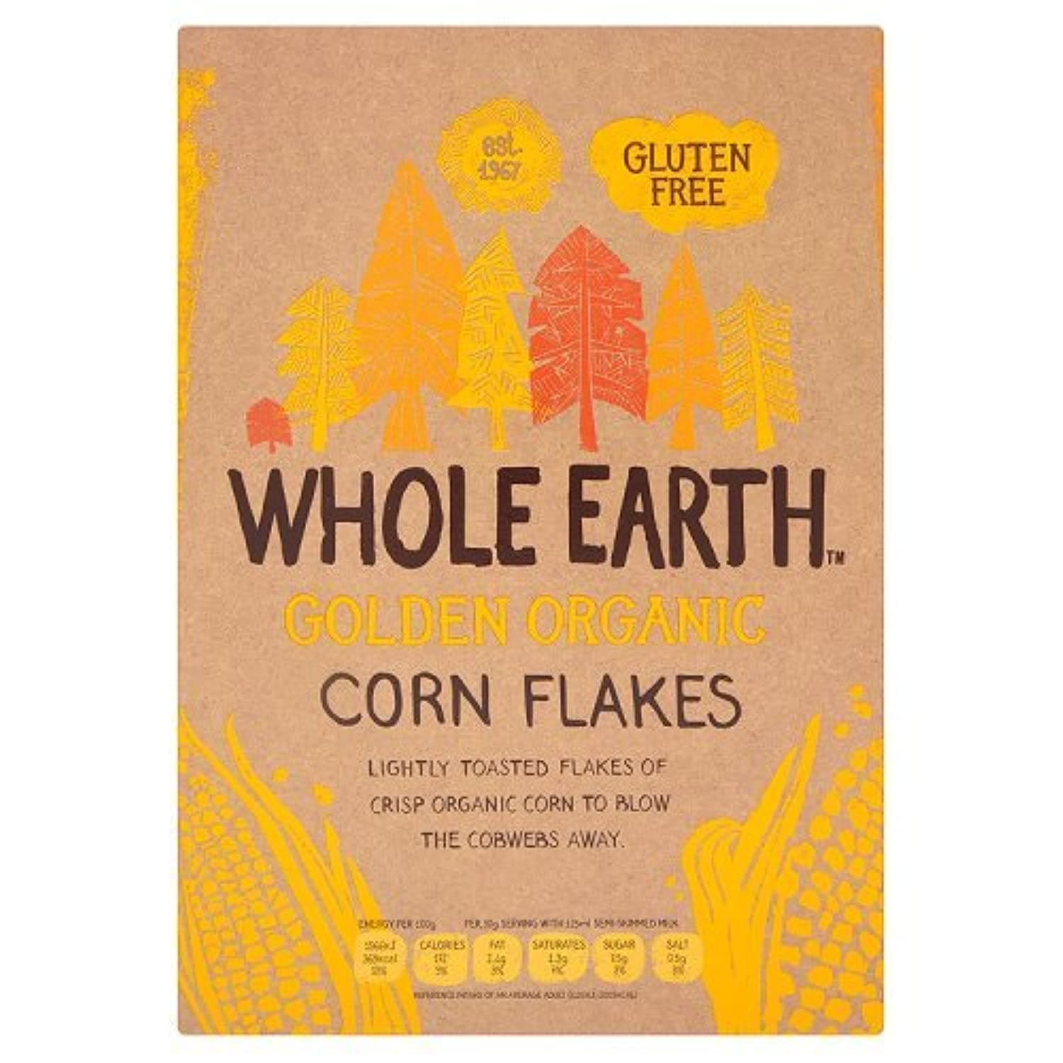 Whole Earth Golden Organic Corn Flakes 375g