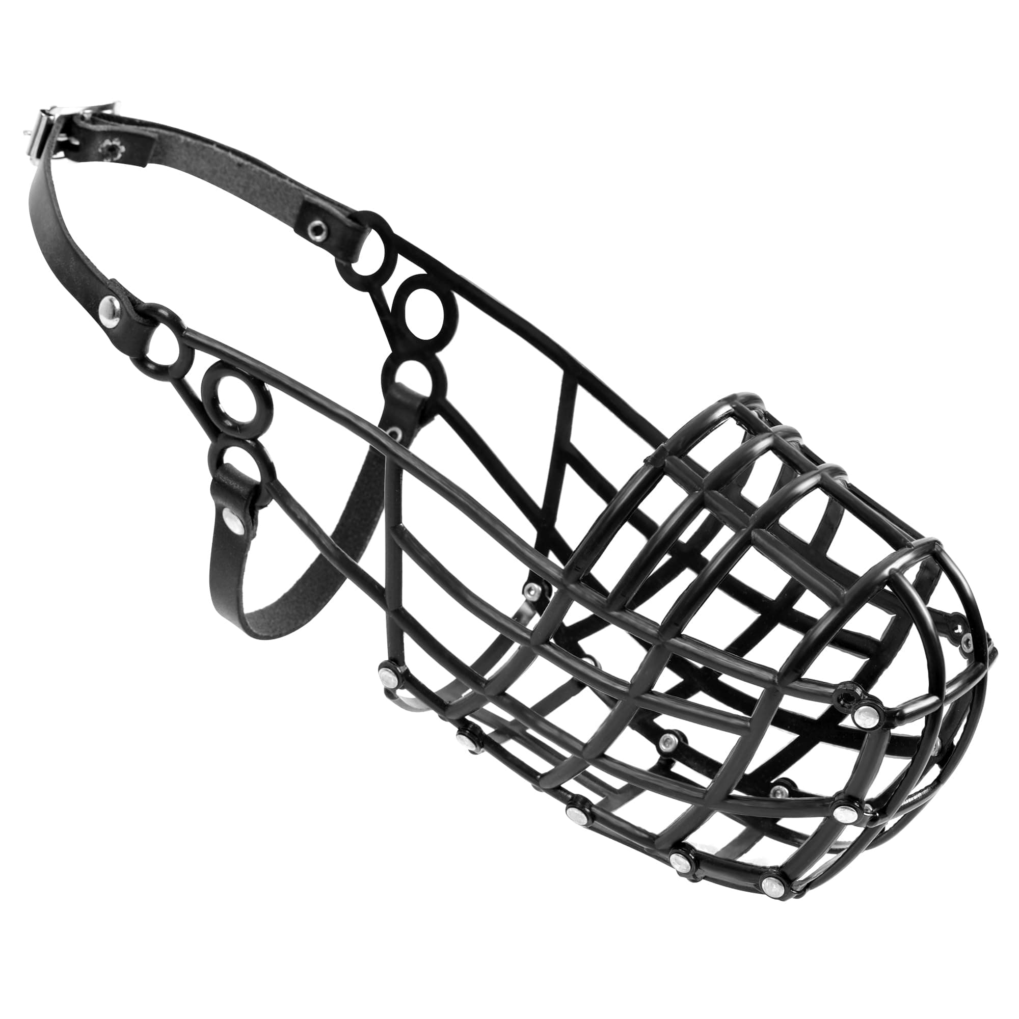 AMATHINGS Greyhound Racing Muzzle Coursing Freewheel in Black for Greyhounds and Large Breeds with Long Slim Snout Shapes