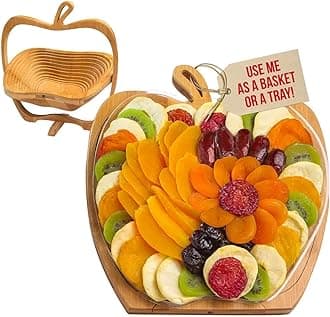 Dried Fruit Gift Basket– Healthy Gourmet Snack Box - Holiday Food Tray - Variety Snacks - Birthday, Sympathy, Mom, Dad, Corporate Tray - &
