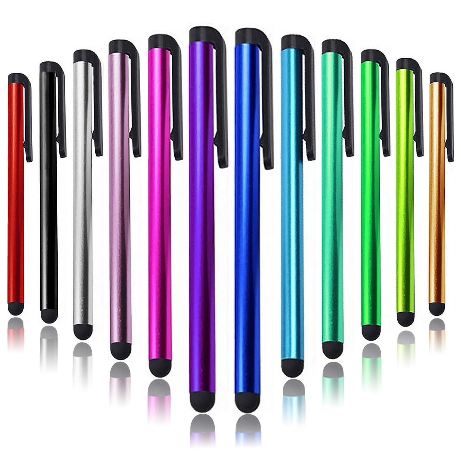 10 Pack Stylus Pen, Lightweight 4.1 inch Metal Touch Screen Capacitive Stylist Pen for Writing/Drawing, Fit for Apple iPhone 14/13/12/11 Pro Max/Android Cell Phone/Samsung/iPad/Tablet