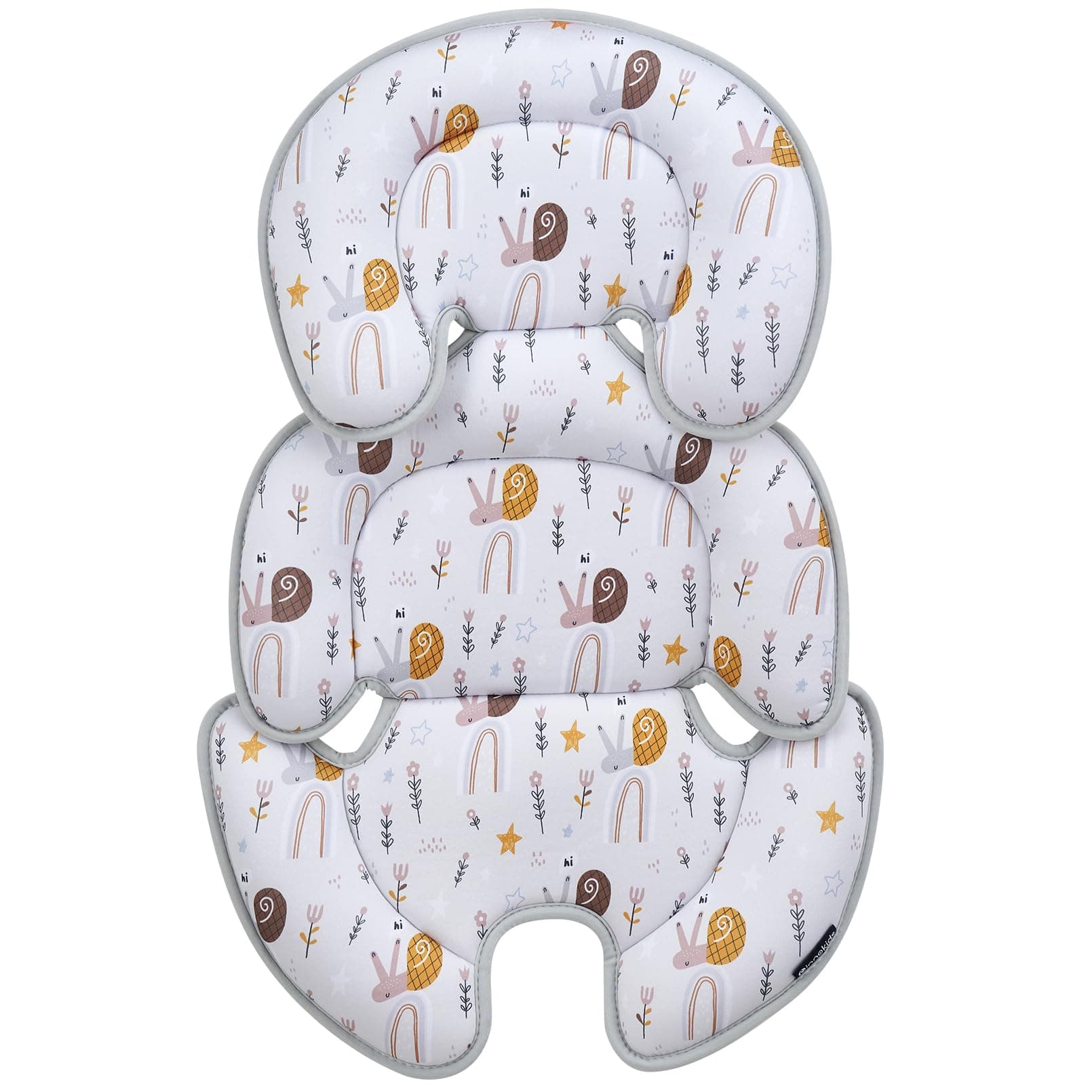 Innokids Head and Body Support Pillow Infant Car Seat Insert for Newborn to Toddler Stroller Cushion (Snail)
