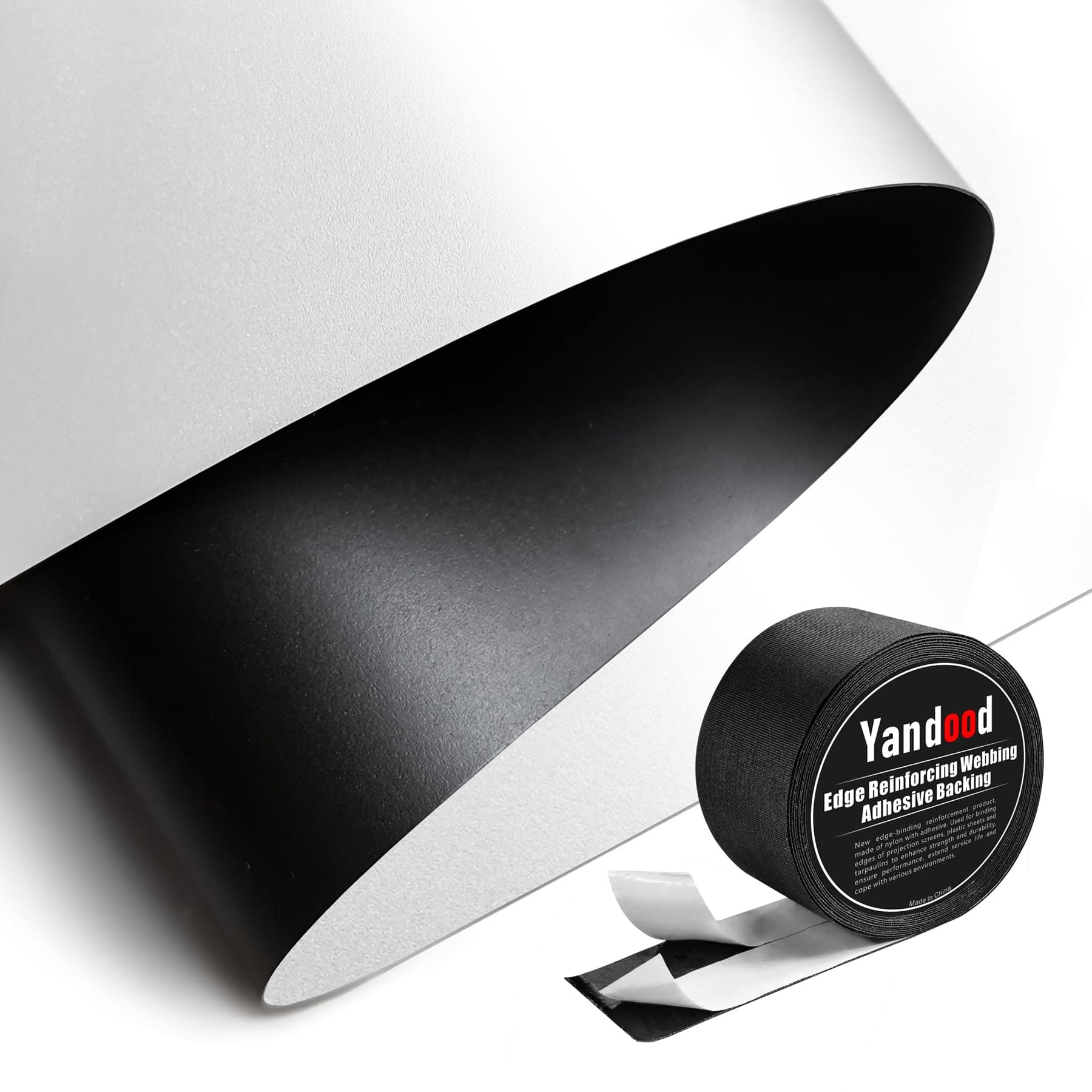 Projector Screen Material Fabric 69x118 inch for Max 130 inch 16:9 Projection Screen DIY, Black Backing 4K Ultra HD Front Projection EVA Polymer Material (White)