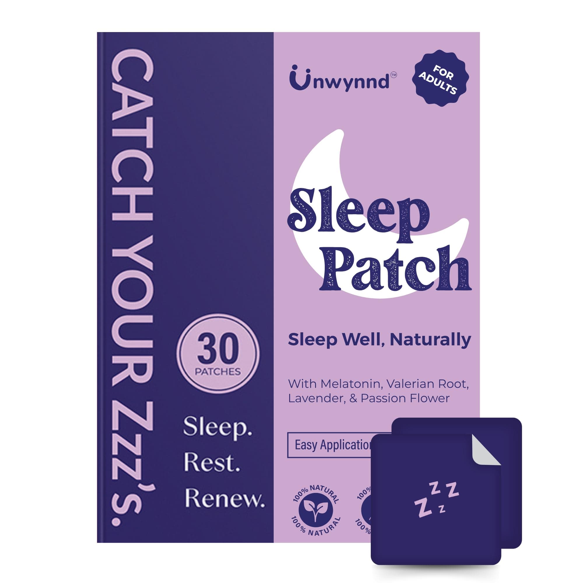 - Unwynnd Sleep Patches For Adults | Plant-Based Melatonin 5mg For Deep Sleep & Stress Relief With L-Theanine, Valerian Root, Lavender | Skin-Friendly, Easy-Use, & 8-Hour Sleep Aid | 30 Patches