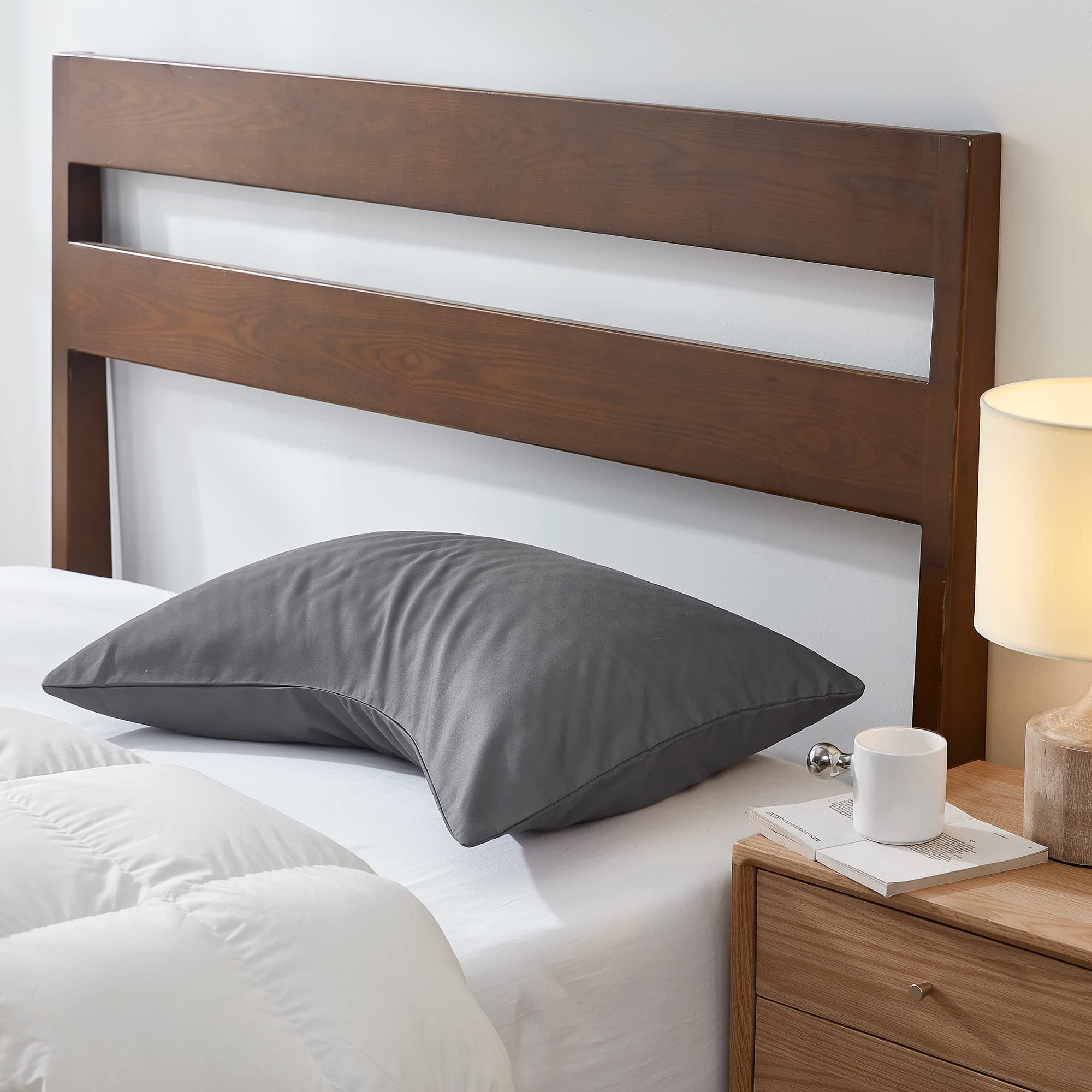 Sidney Sleep Curved Pillowcase (Queen, Grey)