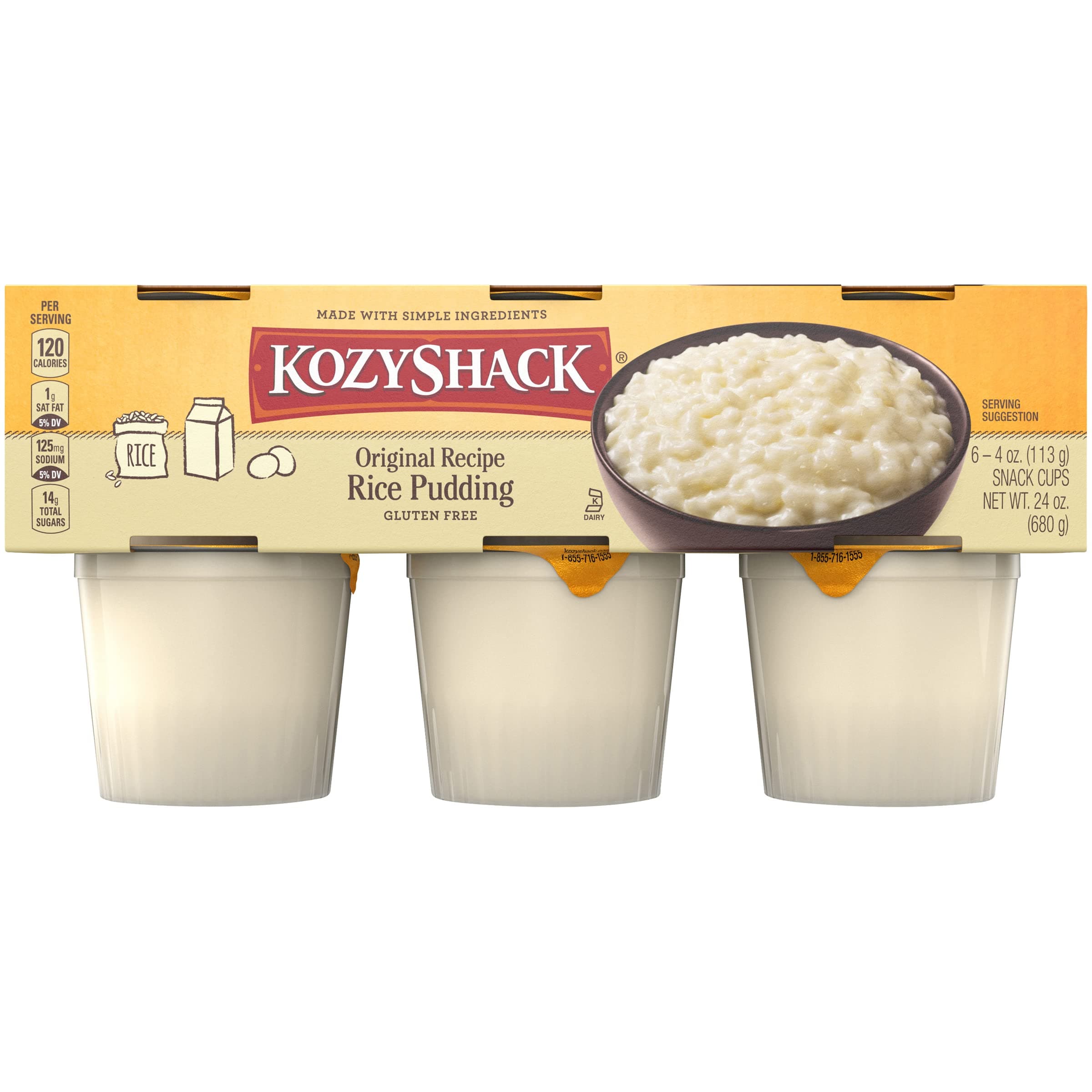 KOZY SHACK Original Rice Pudding, 24 OZ