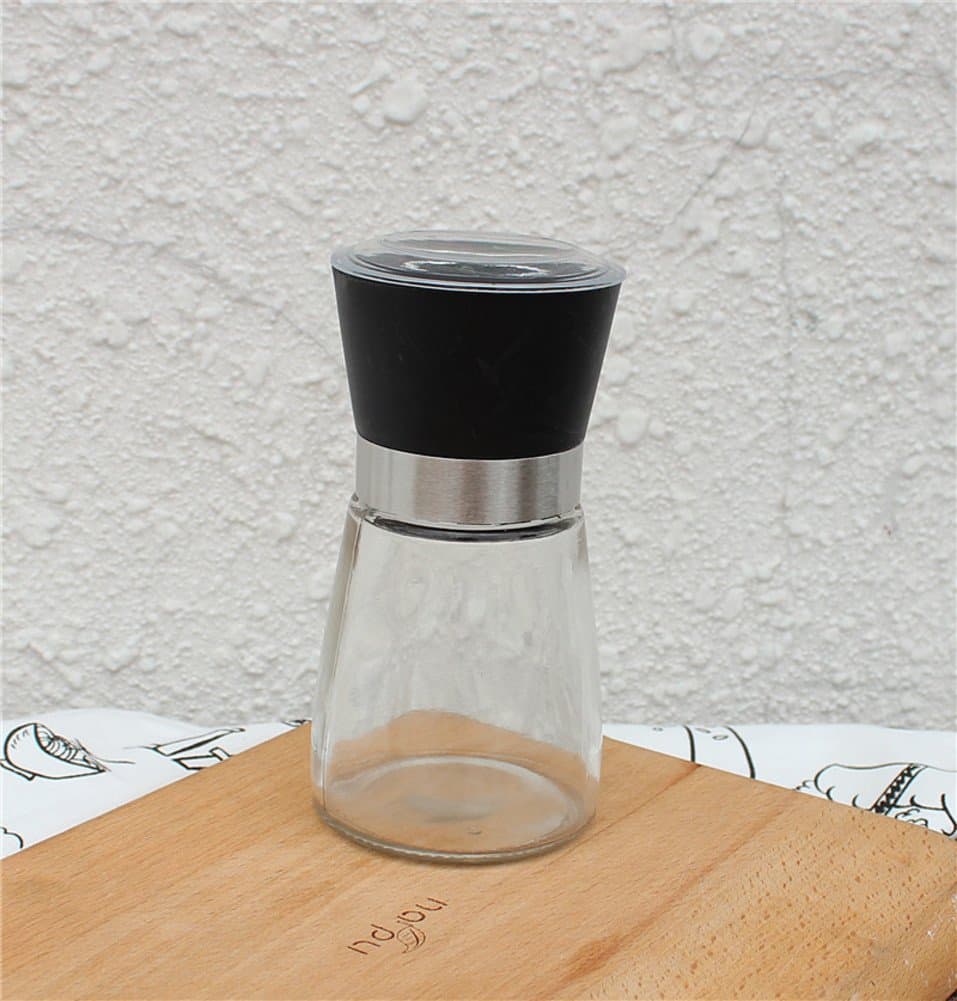 Manual black pepper grinder/Glass kitchenware cruet/ Spice jar/ grinding pepper-C
