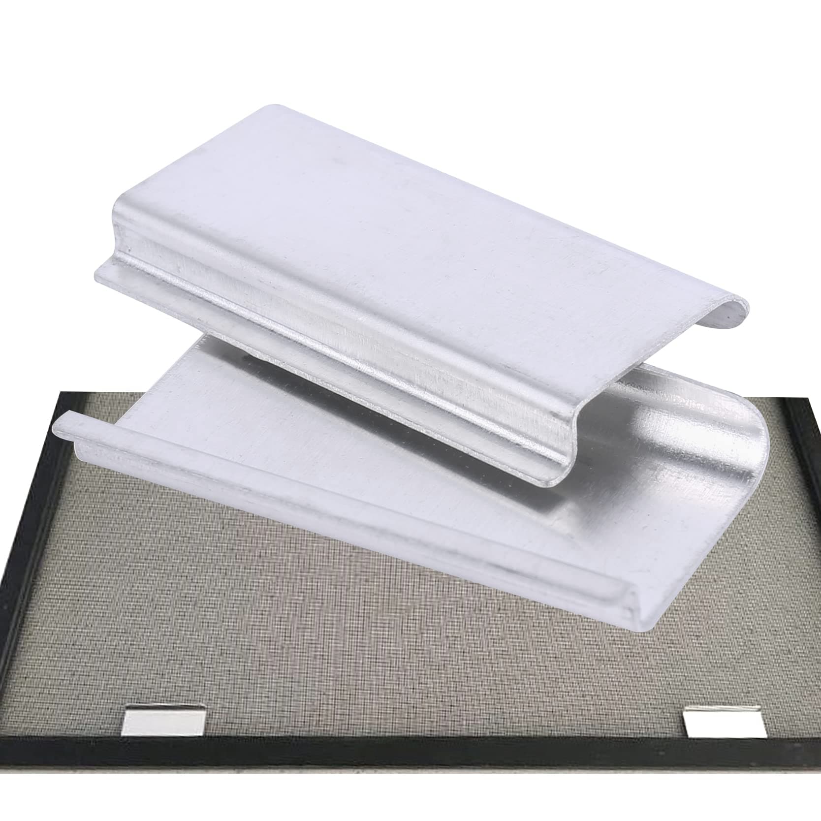 Durable Window Screen Spline Channel Pull Lift Tabs, Aluminum Anti-UV Don’t Broken Like Plastic Pull Tabs in Sunlight, Sliver, C Shape, 20 PCS