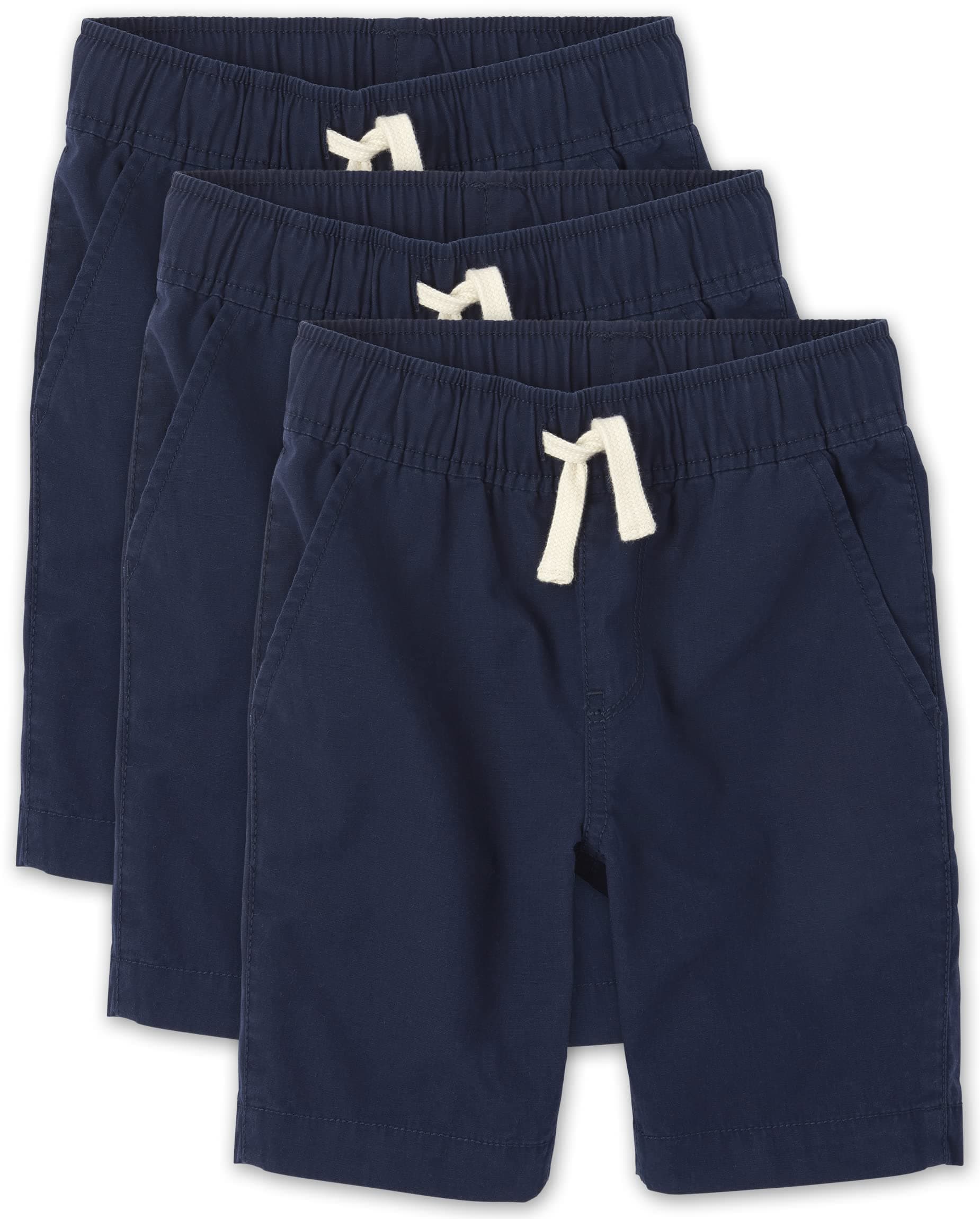 The Children's Place Boys Uniform Pull on Jogger Shorts 3-Pack