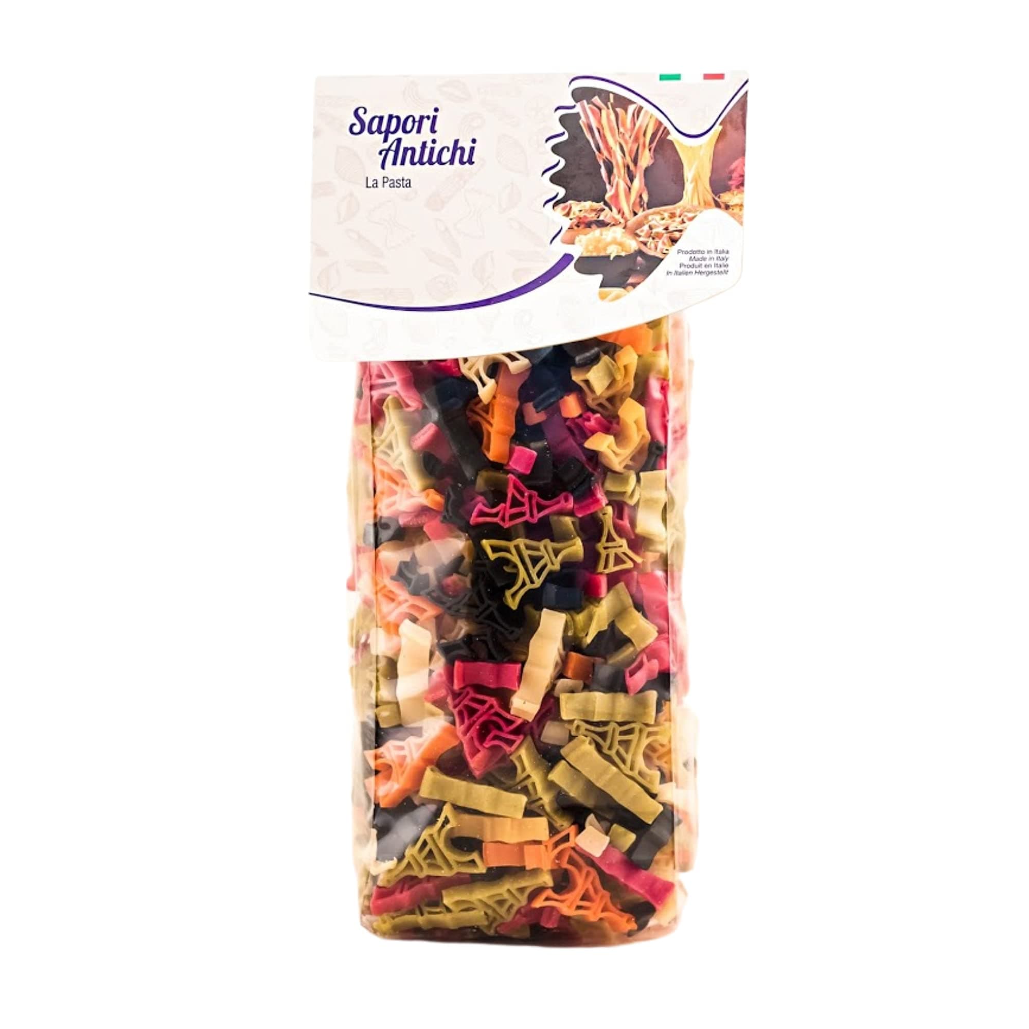 Sapori Antichi Pasta, Multicolor Eiffel Tower, 17.6-Ounce